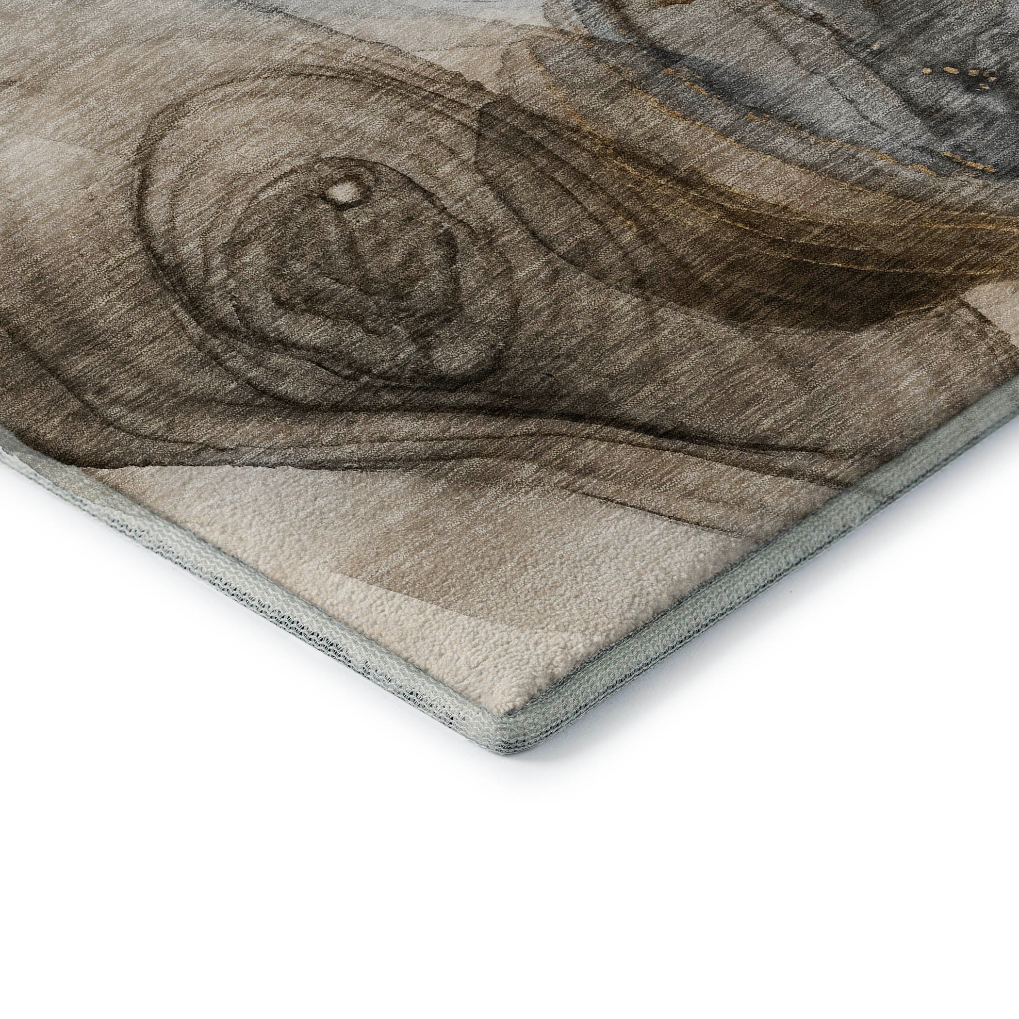 Lima Machine Washable Transitional Brown Rug 1'8" x 2'6" #shape_Rectangle