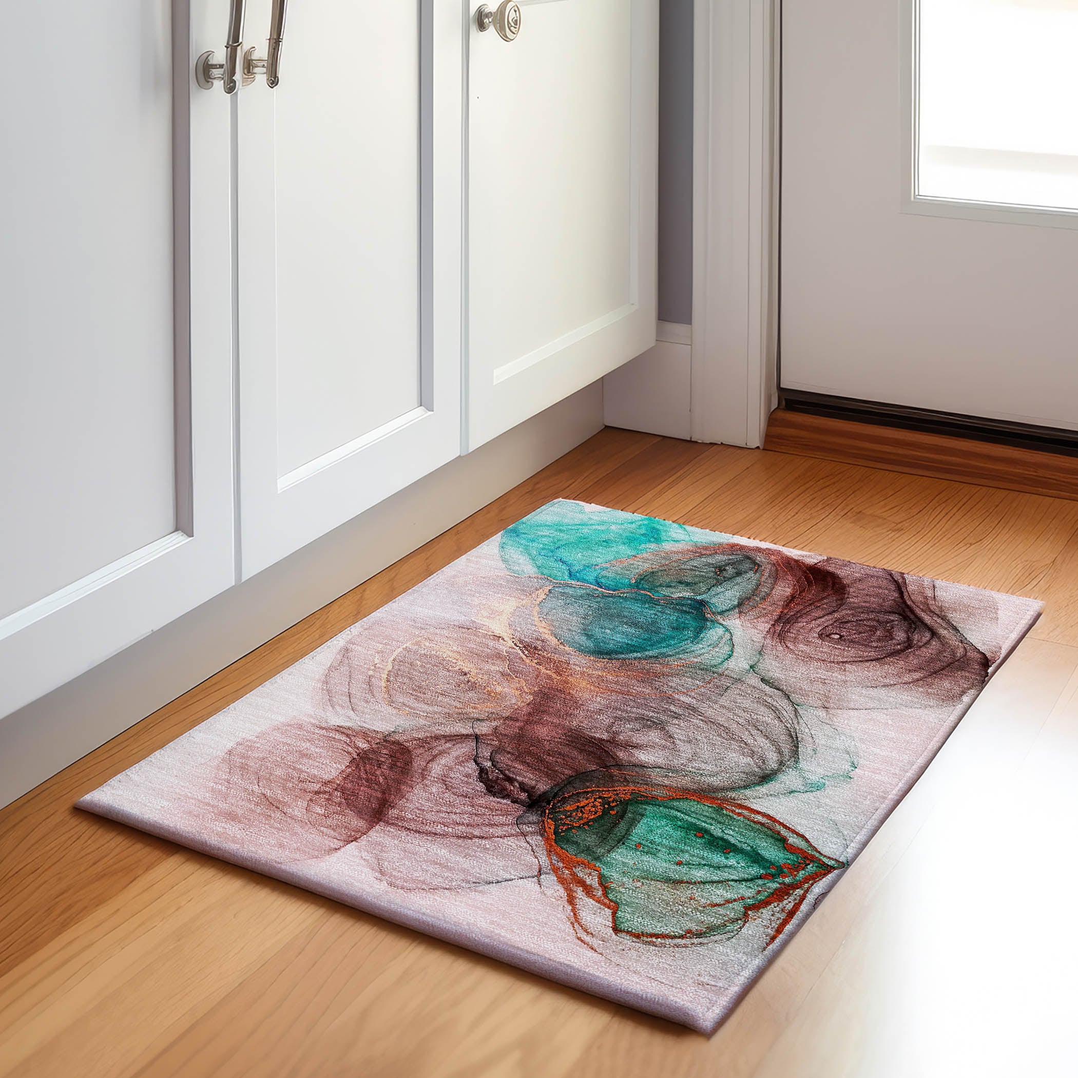 Lima Machine Washable Transitional Burgundy Red Rug 1'8" x 2'6" #shape_Rectangle
