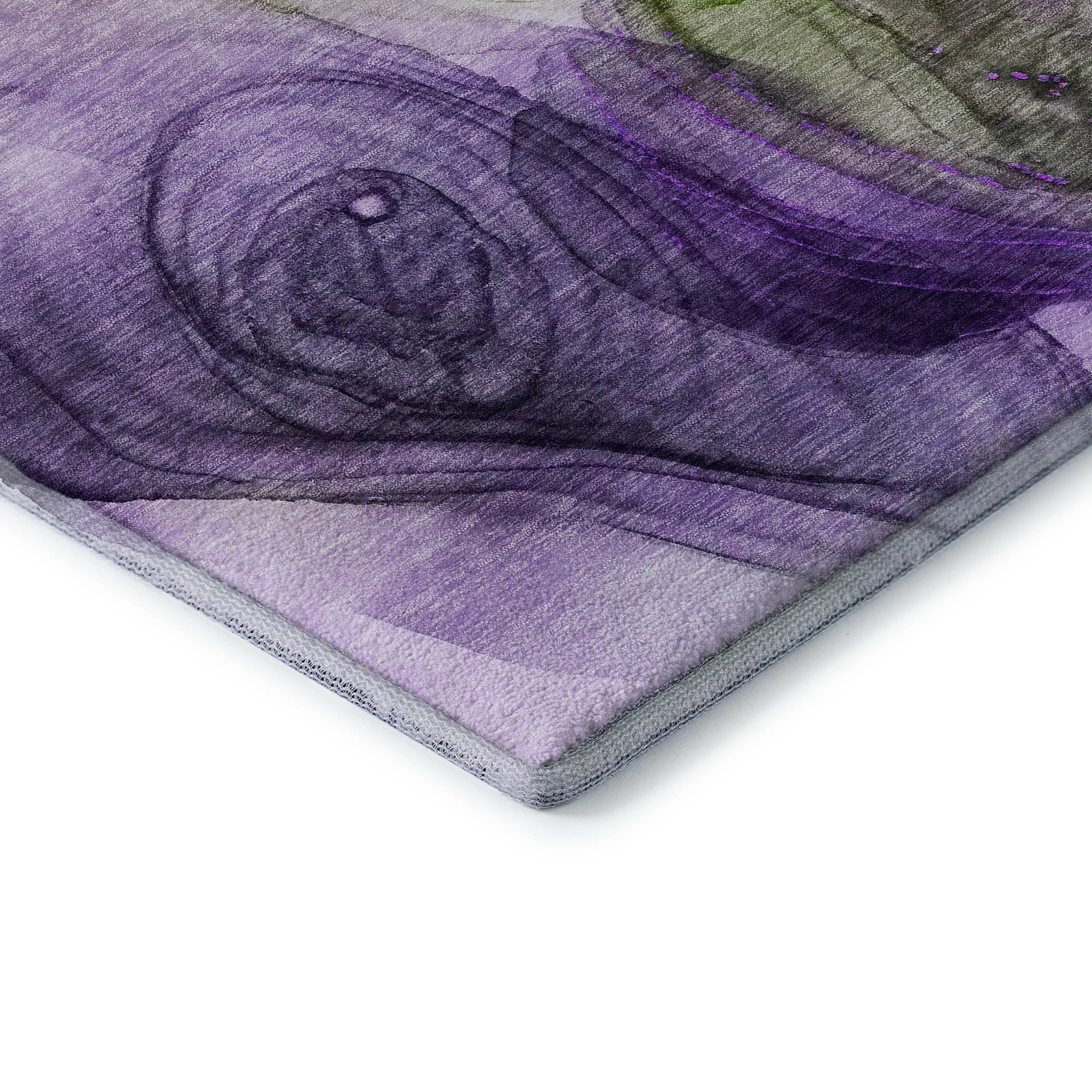 Lima Machine Washable Transitional Purple Rug 1'8" x 2'6" #shape_Rectangle