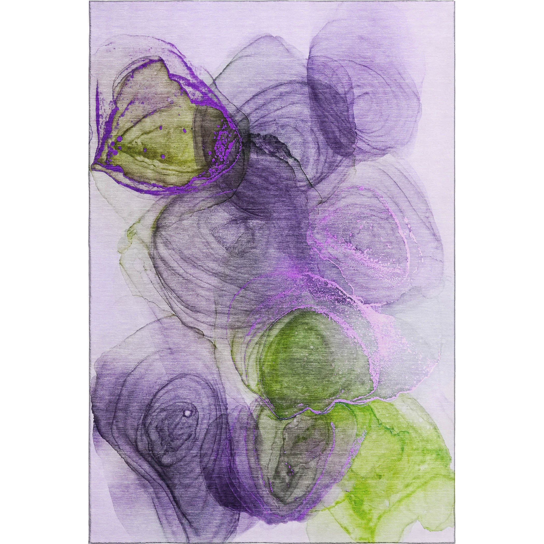 Lima Machine Washable Transitional Purple Rug 2'6" x 3'10" #shape_Rectangle