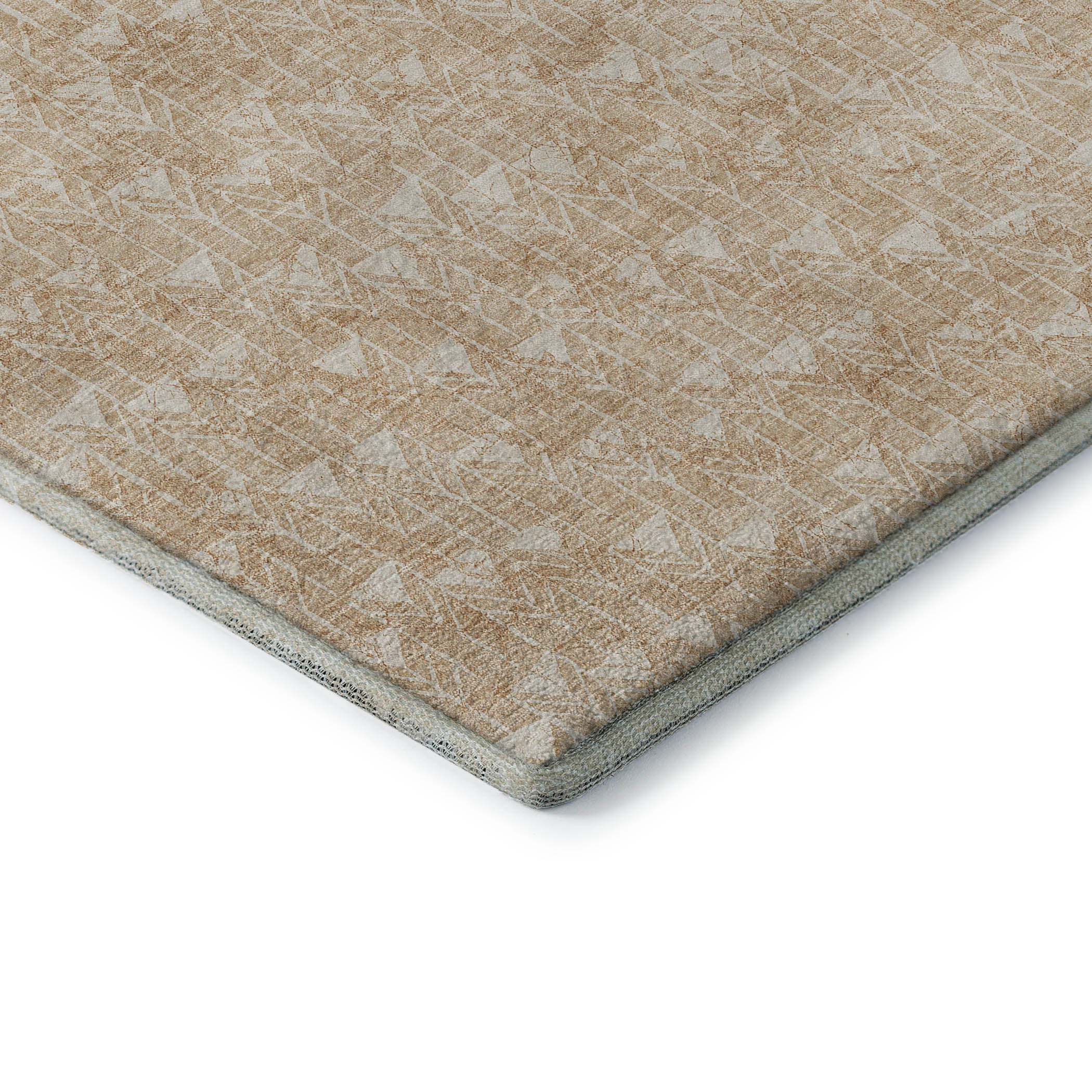 Hoi An Machine Washable Transitional Beige Brown Rug 1'8" x 2'6" #shape_Rectangle