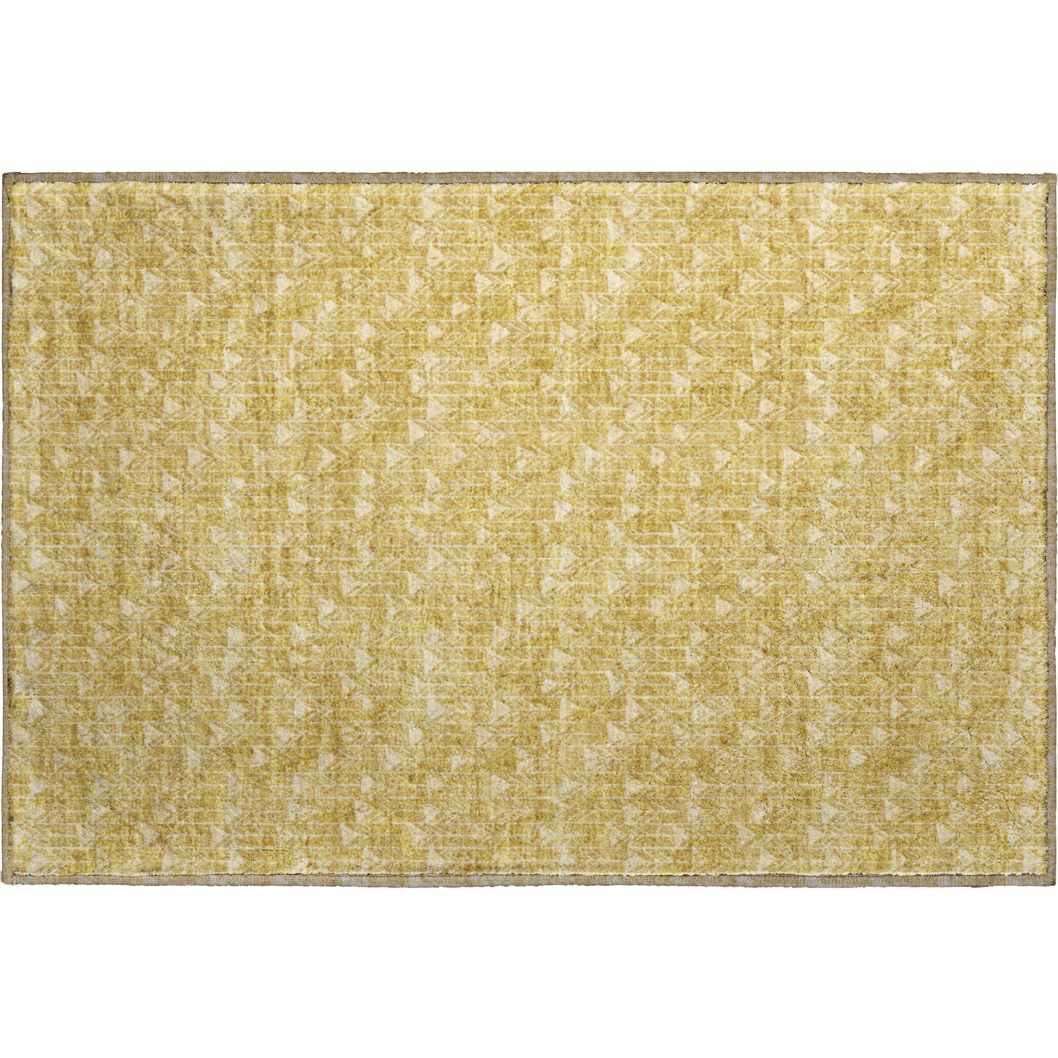 Hoi An Machine Washable Transitional Gold Rug 1'8" x 2'6" #shape_Rectangle