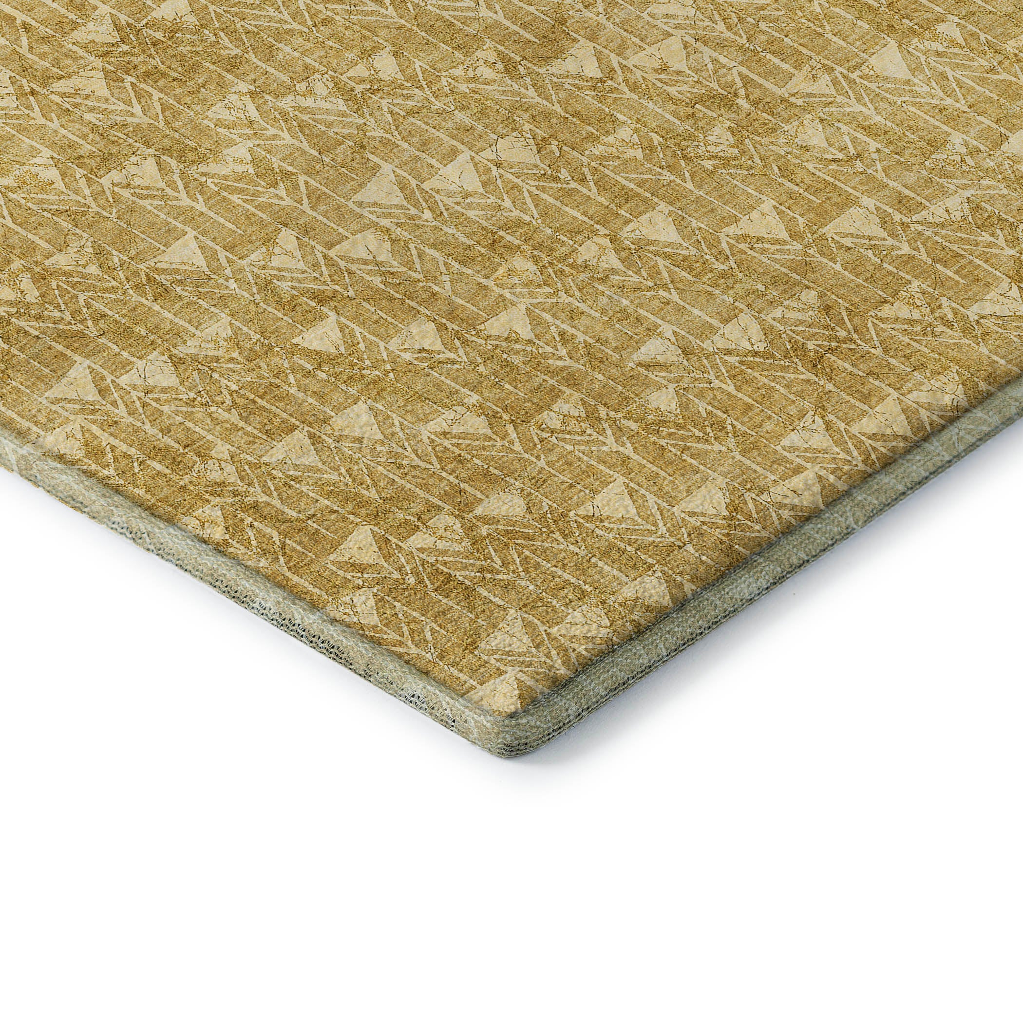 Hoi An Machine Washable Transitional Gold Rug 1'8" x 2'6" #shape_Rectangle