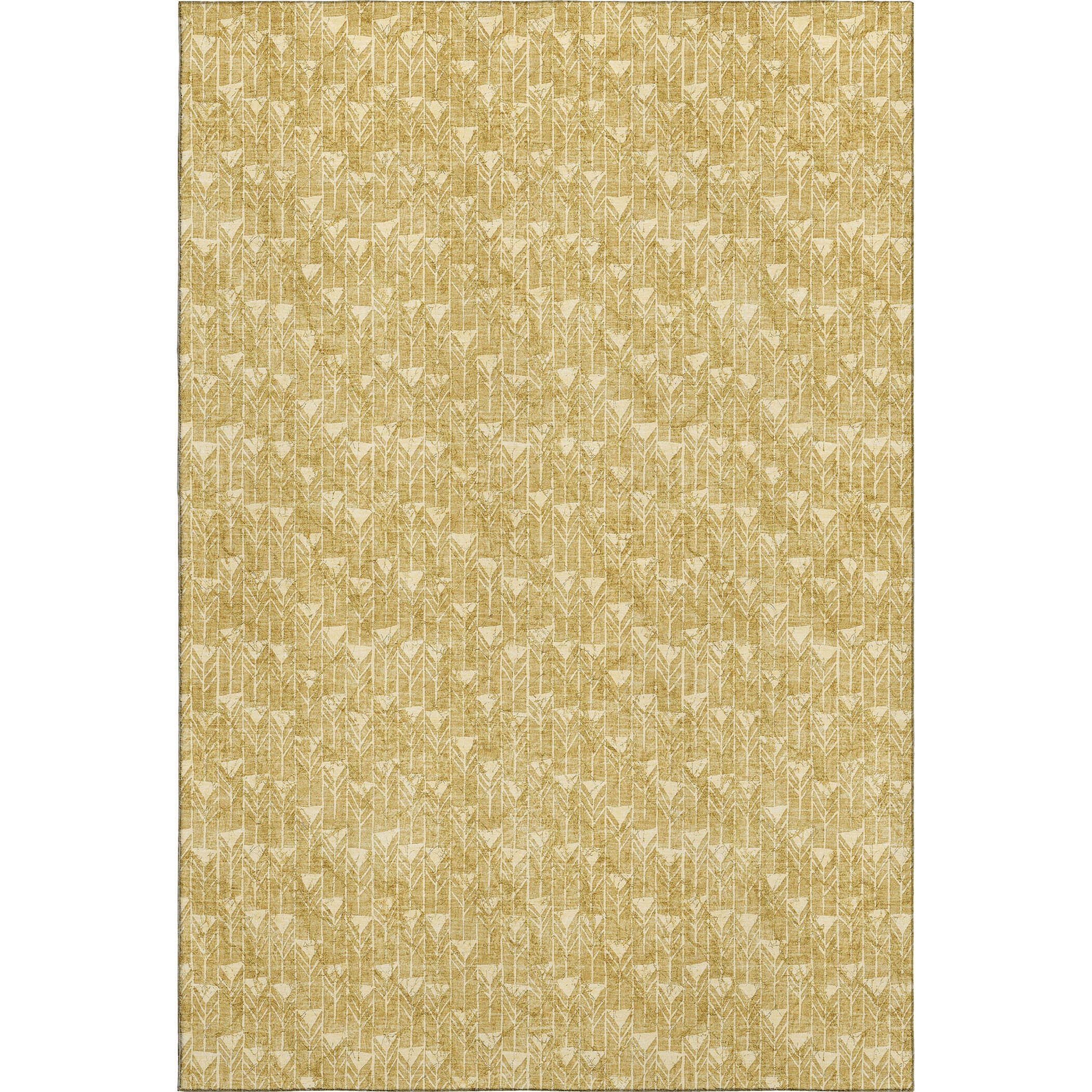 Hoi An Machine Washable Transitional Gold Rug 2'6" x 3'10" #shape_Rectangle