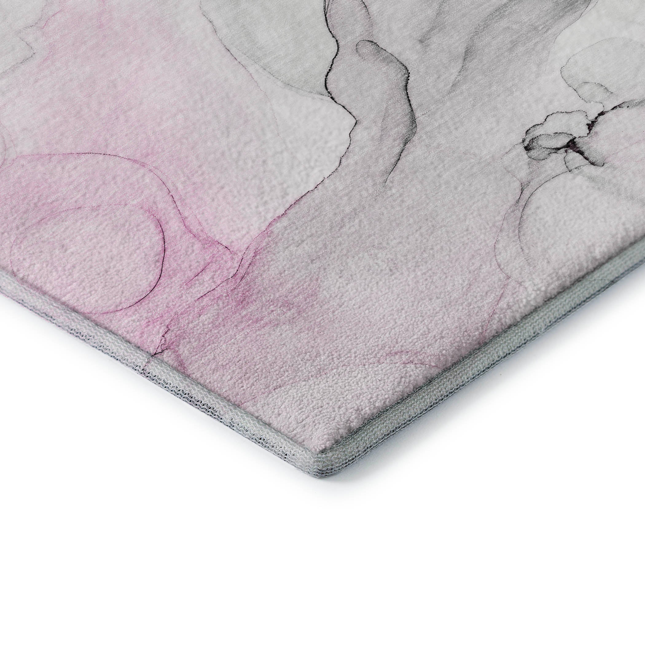 Porto Machine Washable Transitional Pink Rug 1'8" x 2'6" #shape_Rectangle