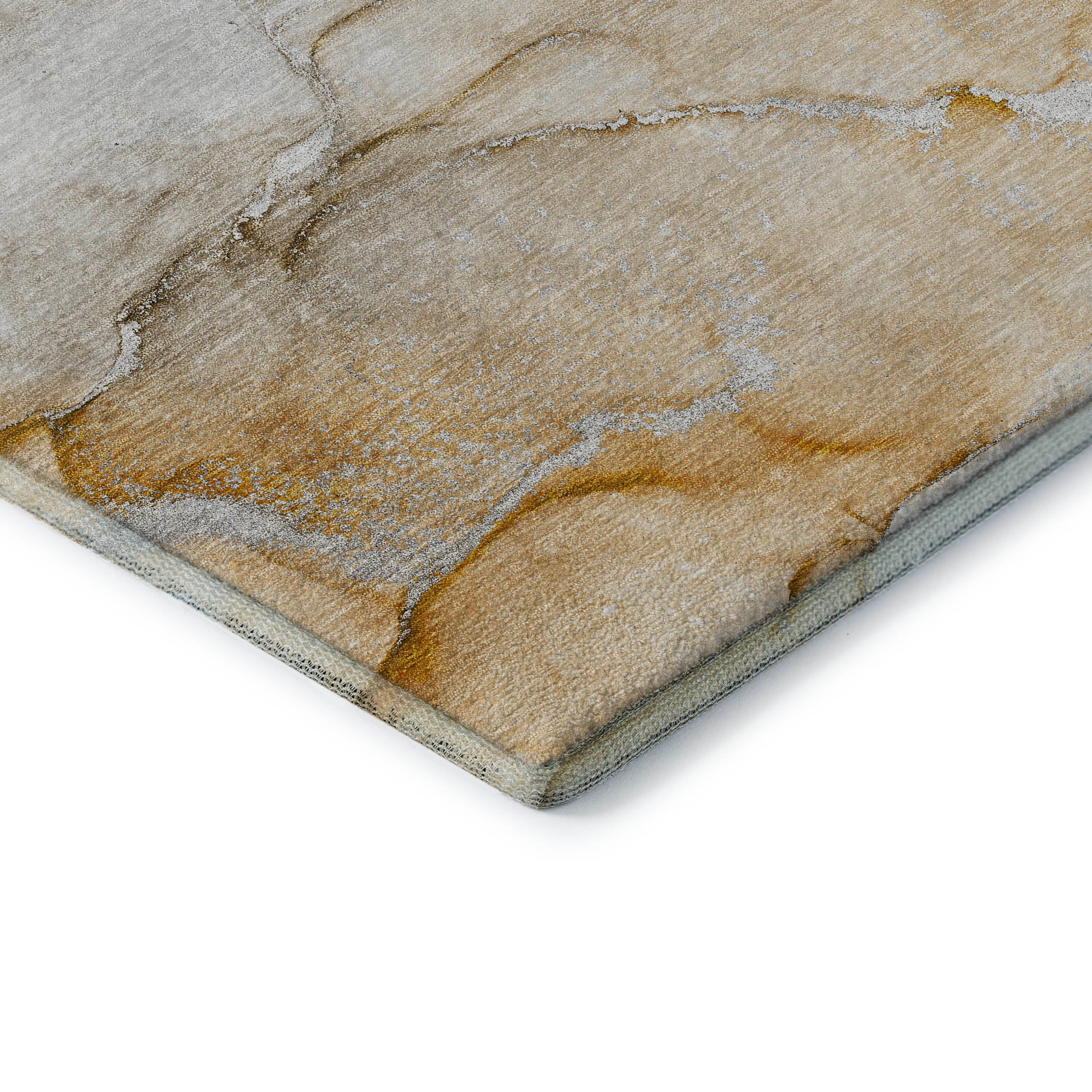 Porto Machine Washable Transitional Brown Rug 1'8" x 2'6" #shape_Rectangle