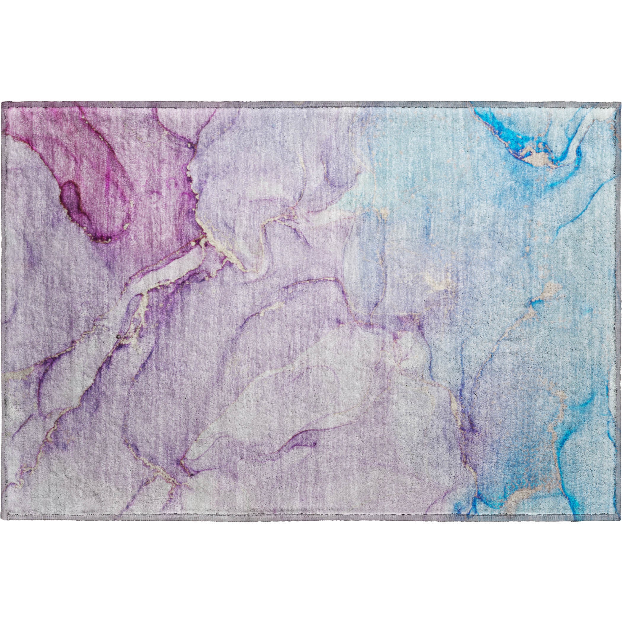 Porto Machine Washable Transitional Purple Rug 1'8" x 2'6" #shape_Rectangle