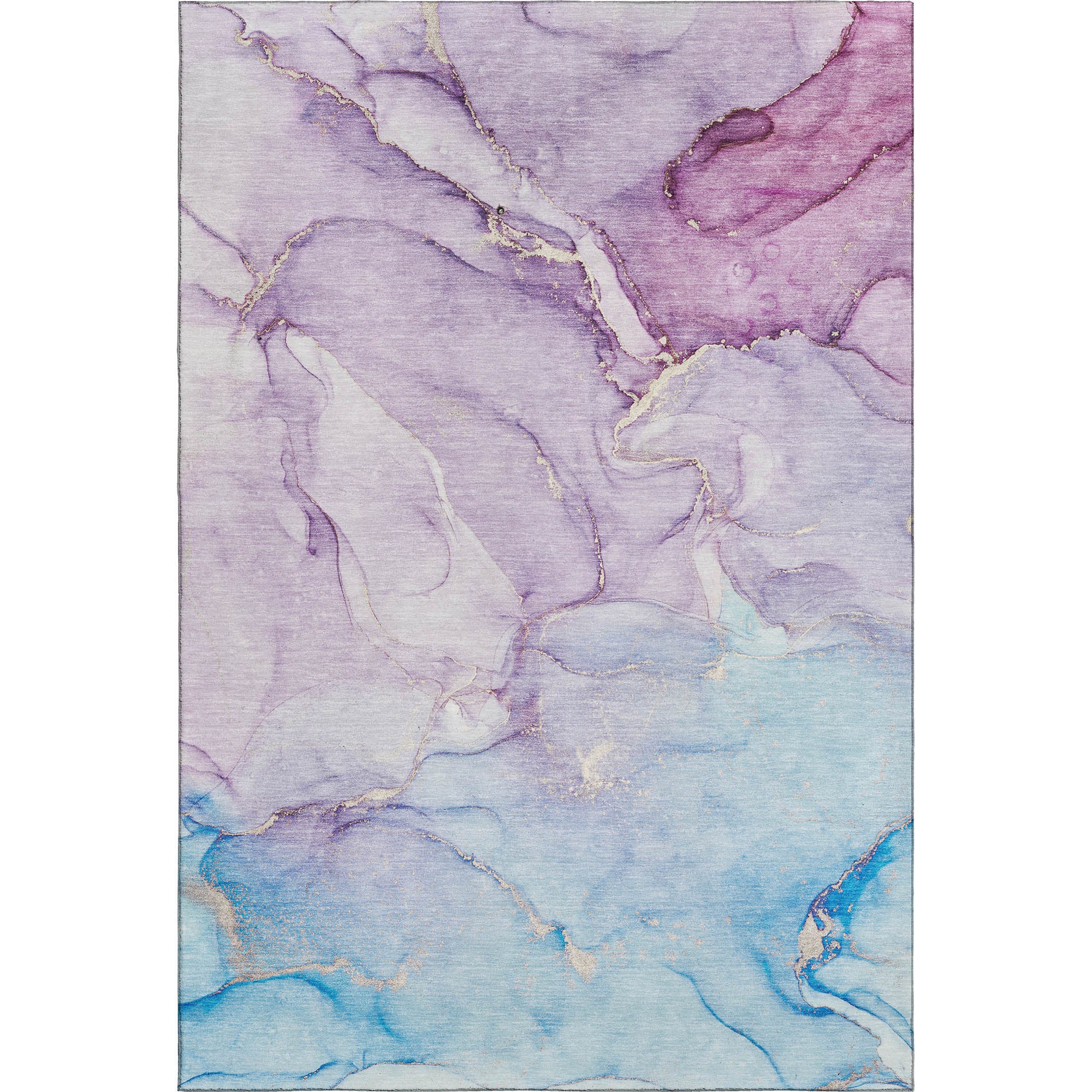 Porto Machine Washable Transitional Purple Rug 2'6" x 3'10" #shape_Rectangle
