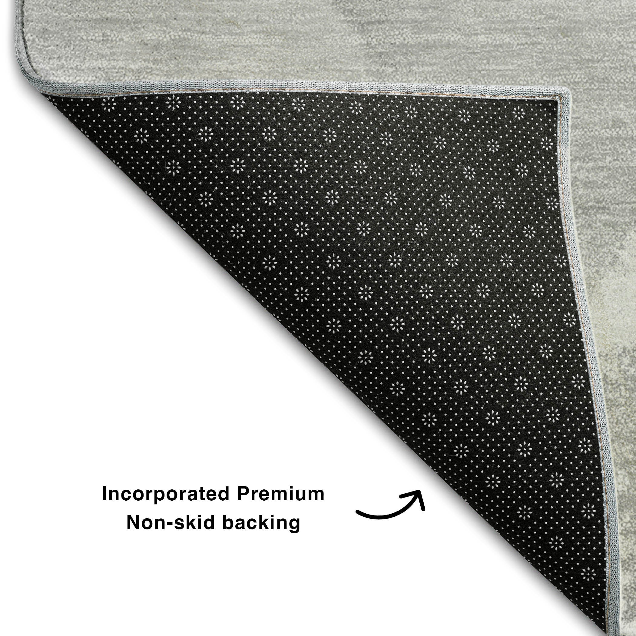 Bruges Machine Washable Transitional Gray Rug 1'8" x 2'6" #shape_Rectangle