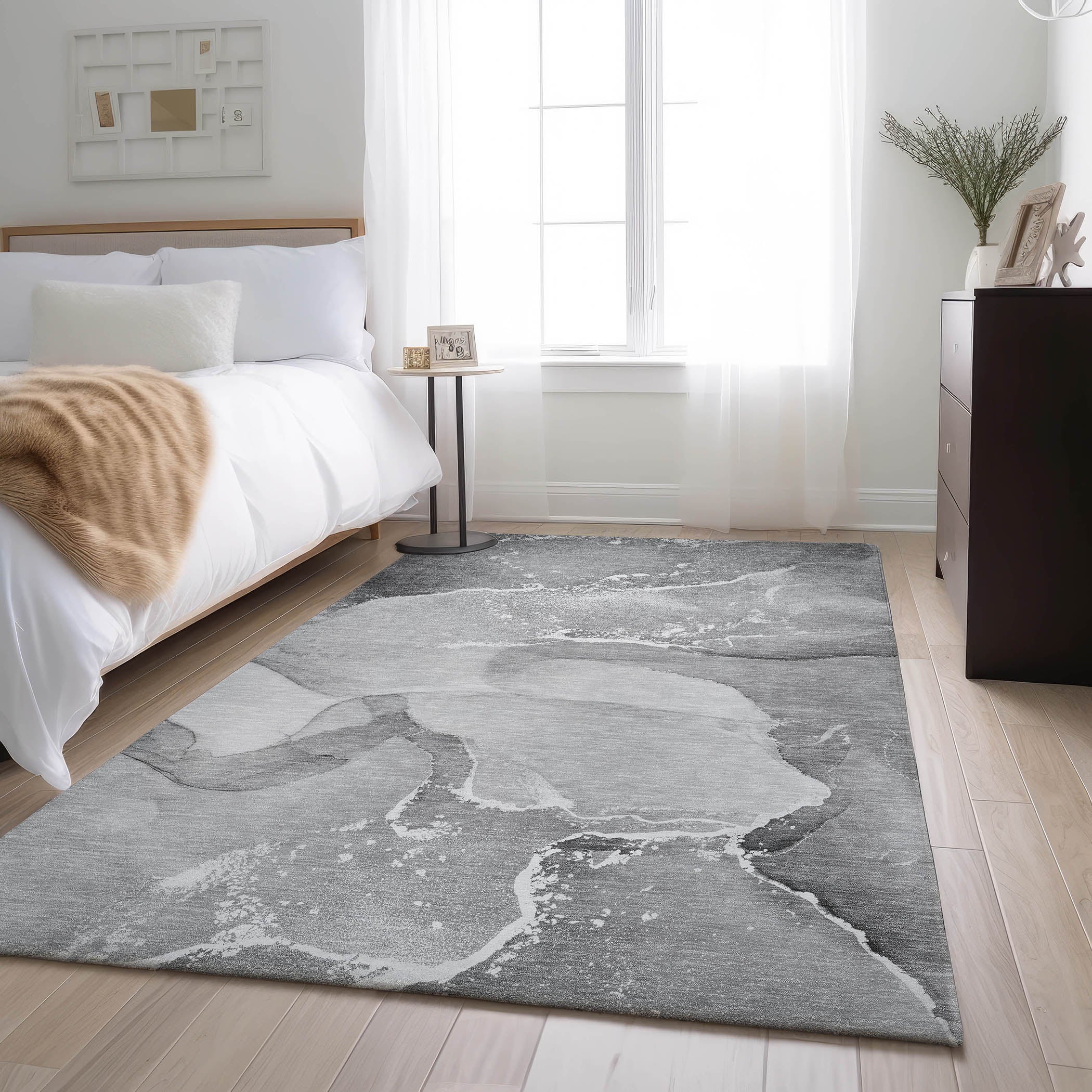Bruges Machine Washable Transitional Gray Rug 2'6" x 3'10" #shape_Rectangle