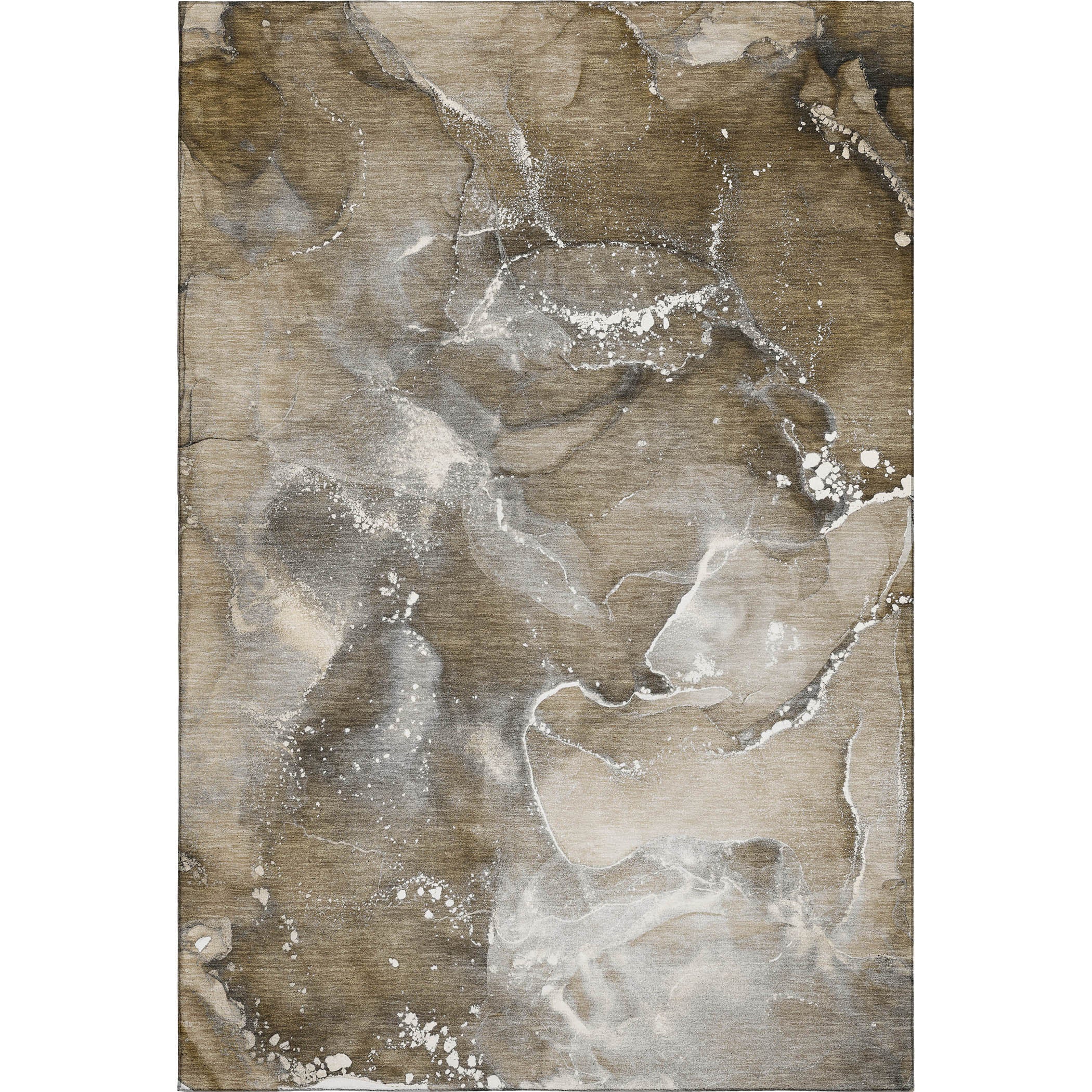 Vienna Machine Washable Transitional Brown Rug 2'6" x 3'10" #shape_Rectangle
