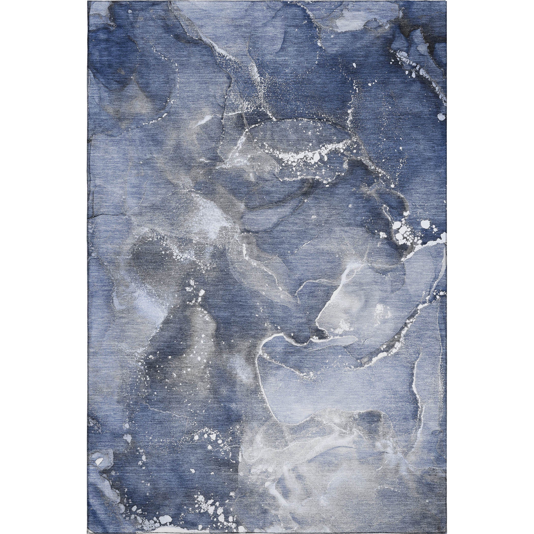 Vienna Machine Washable Transitional Navy Blue Rug 2'6" x 3'10" #shape_Rectangle