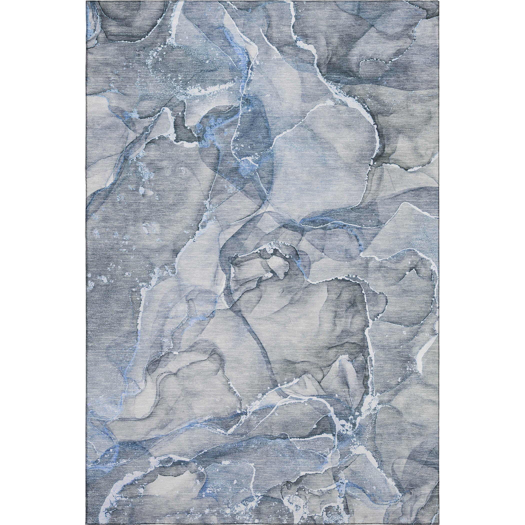 Sintra Machine Washable Transitional Blue Rug 2'6" x 3'10" #shape_Rectangle