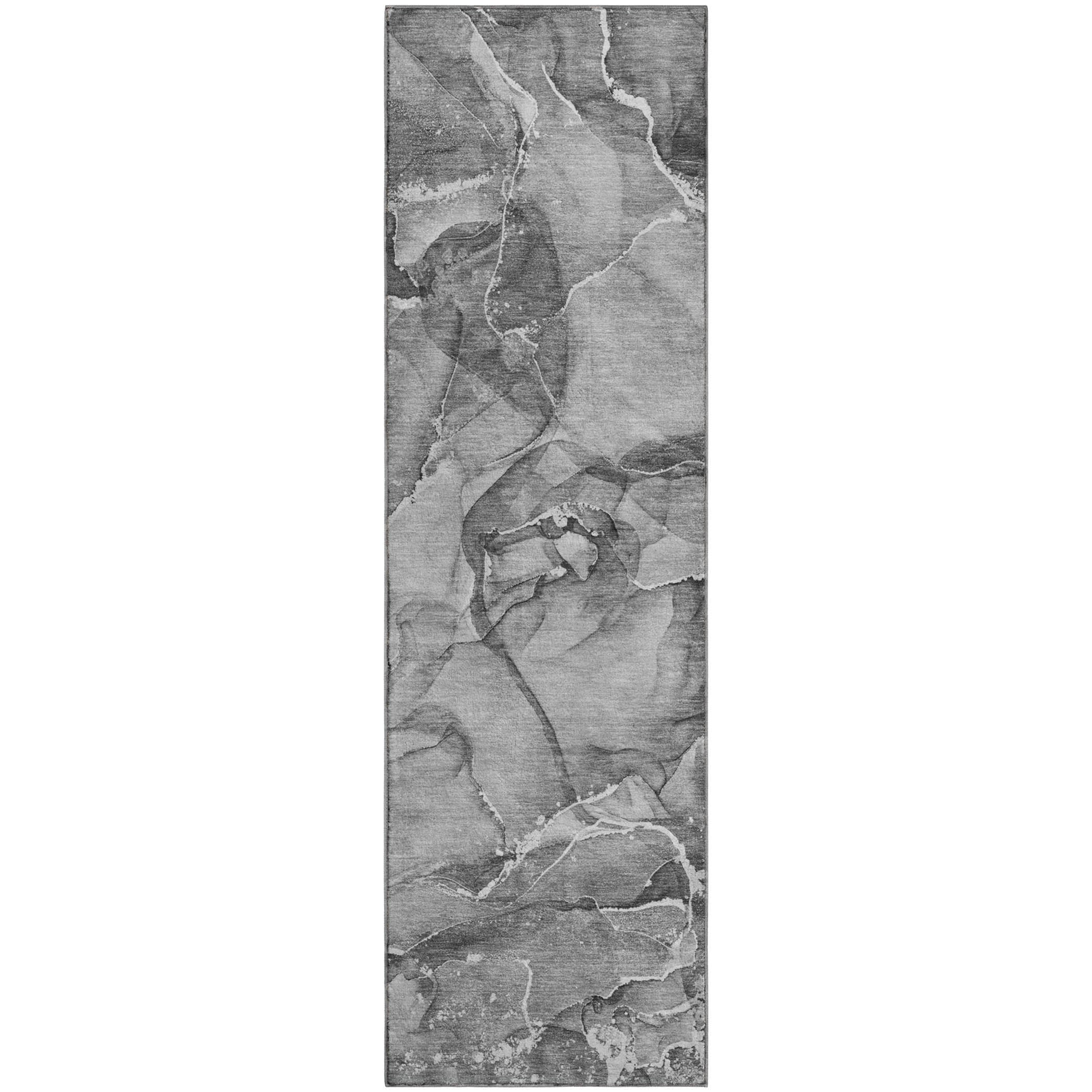 Sintra Machine Washable Transitional Pewter Gray Rug 2'3" x 7'6" #shape_Runner