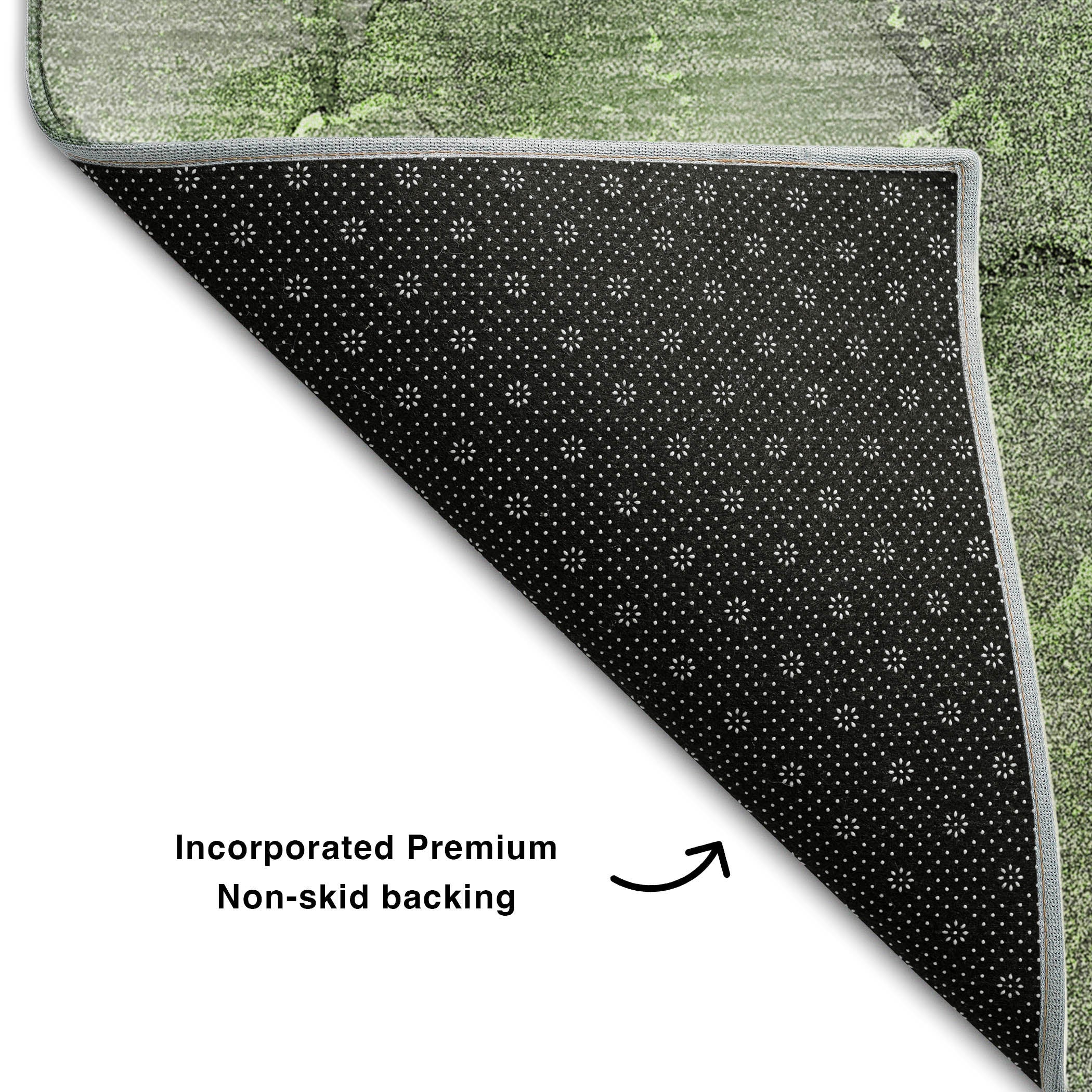 Marrakech Machine Washable Transitional Green Rug 1'8" x 2'6" #shape_Rectangle