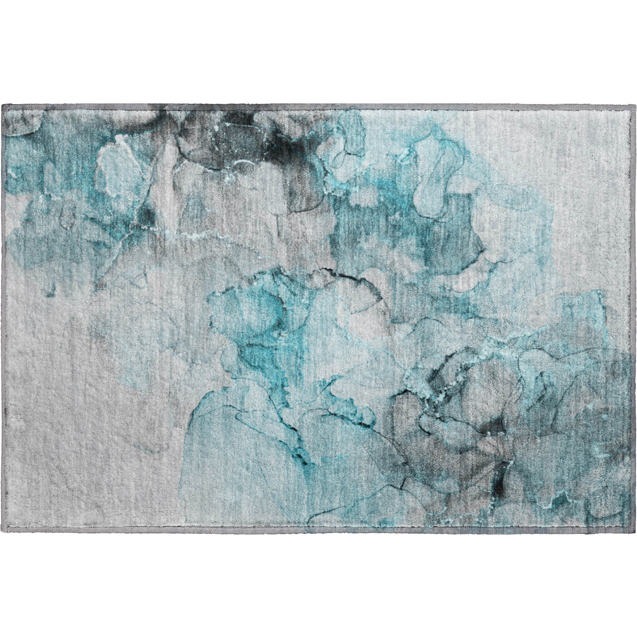 Marrakech Machine Washable Transitional Teal Rug 1'8" x 2'6" #shape_Rectangle