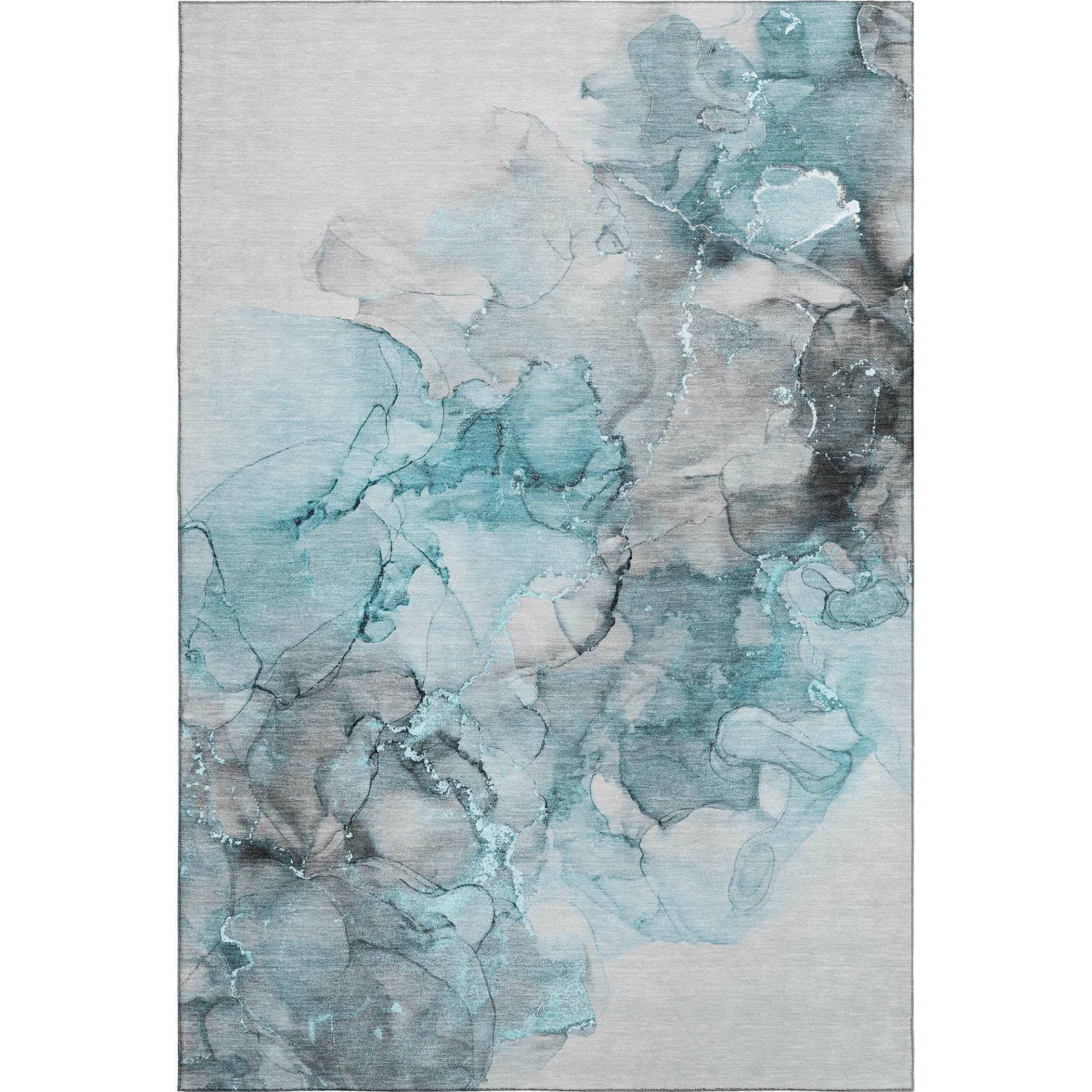 Marrakech Machine Washable Transitional Teal Rug 2'6" x 3'10" #shape_Rectangle