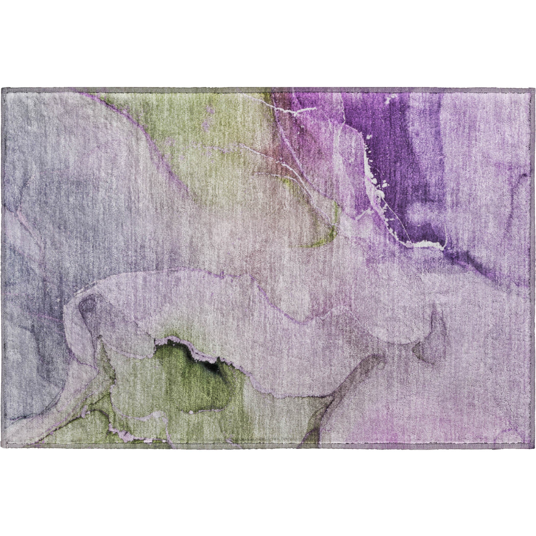 Budapest Machine Washable Transitional Purple Rug 1'8" x 2'6" #shape_Rectangle