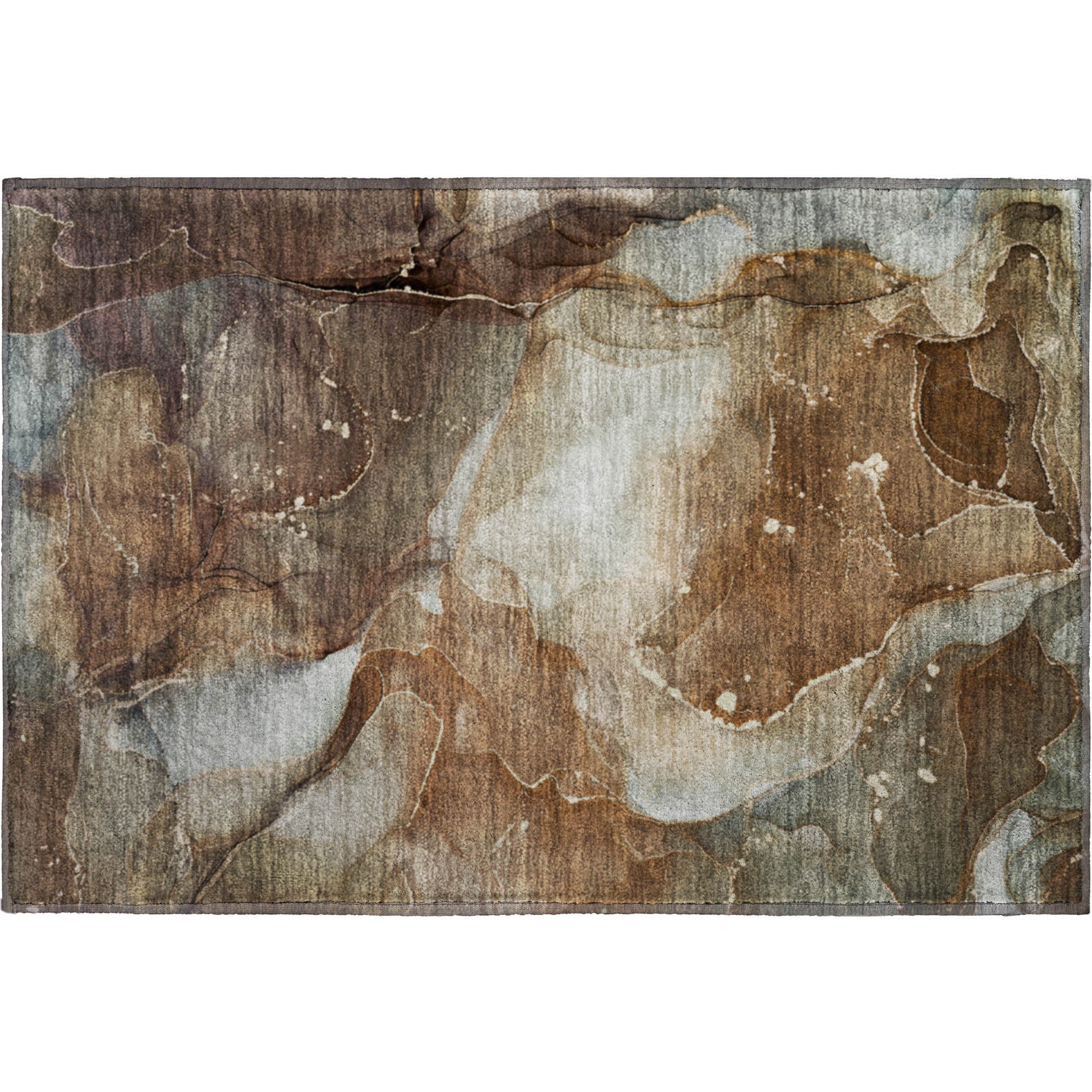 Valletta Machine Washable Transitional Brown Rug 1'8" x 2'6" #shape_Rectangle