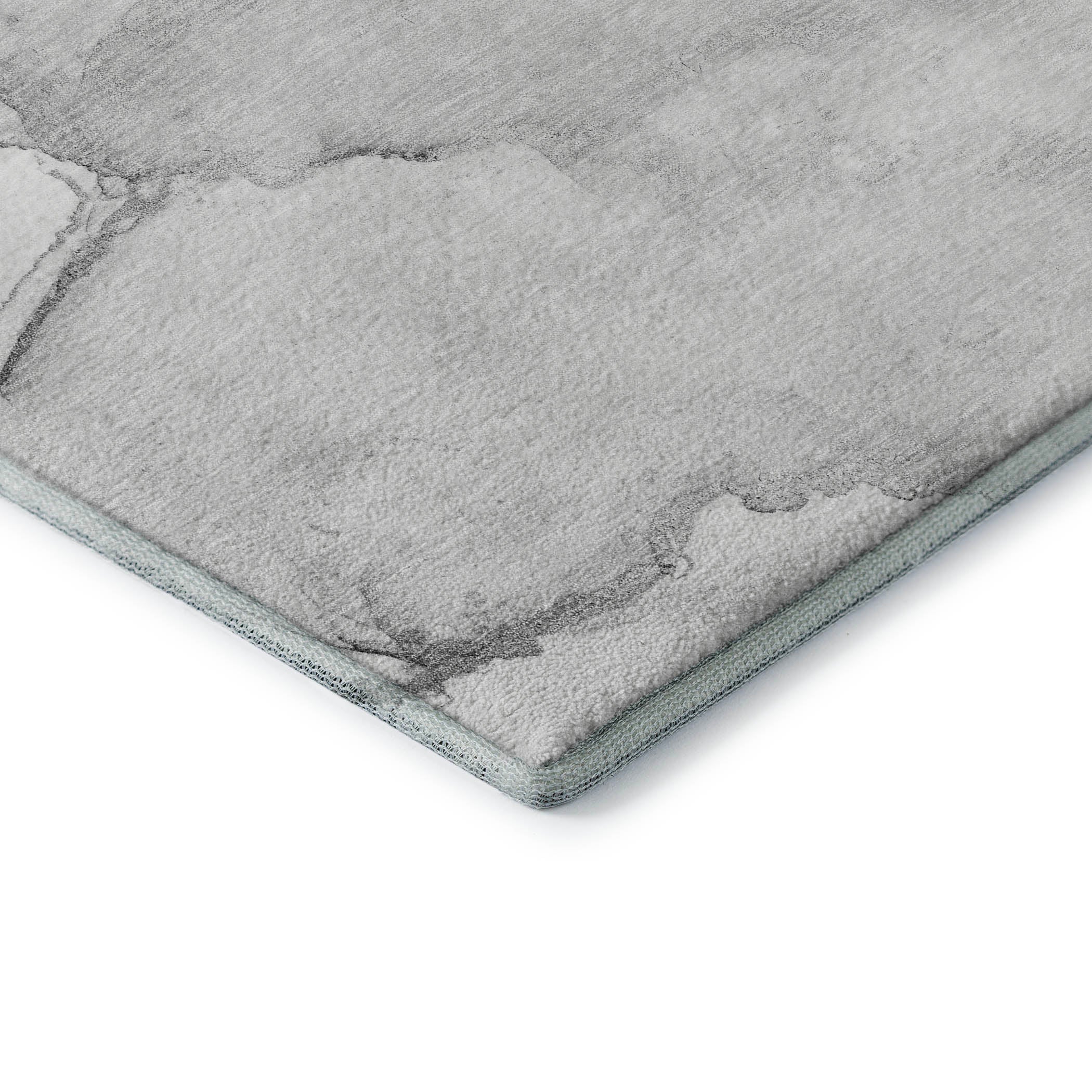 Zanzibar Machine Washable Transitional Silver Gray Rug 1'8" x 2'6" #shape_Rectangle