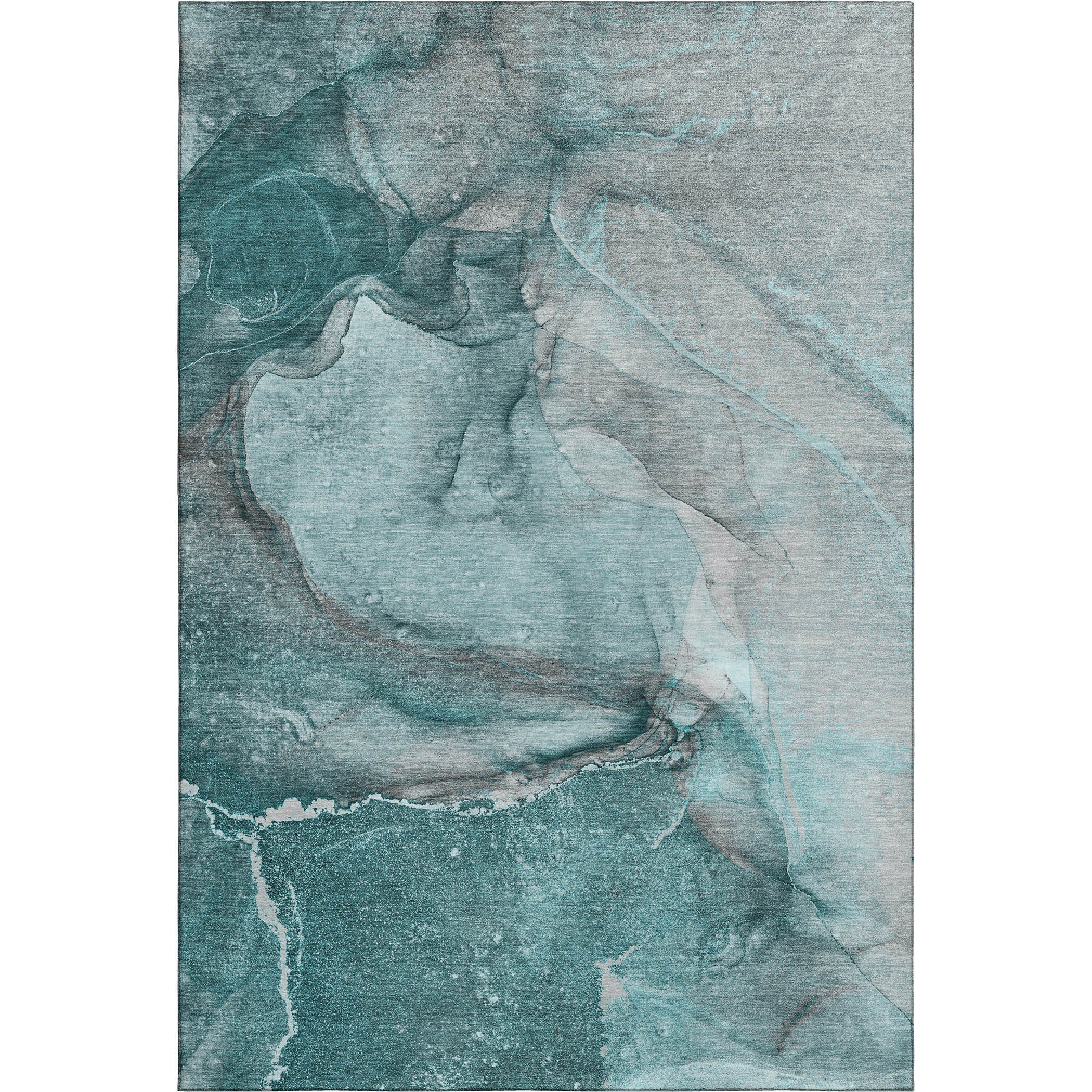 Bogota Machine Washable Transitional Teal Rug 2'6" x 3'10" #shape_Rectangle