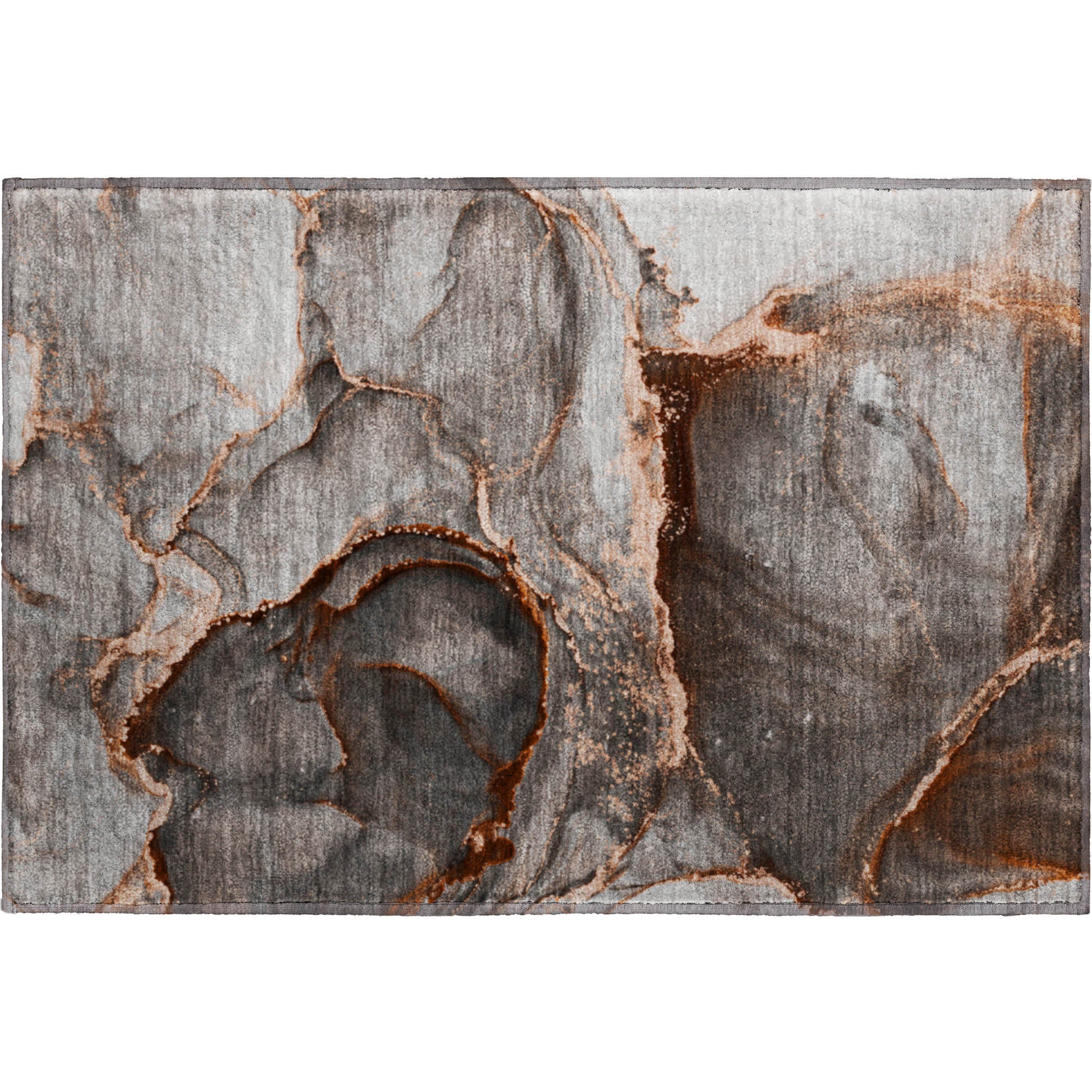 Tallinn Machine Washable Contemporary Peach Orange Rug 1'8" x 2'6" #shape_Rectangle