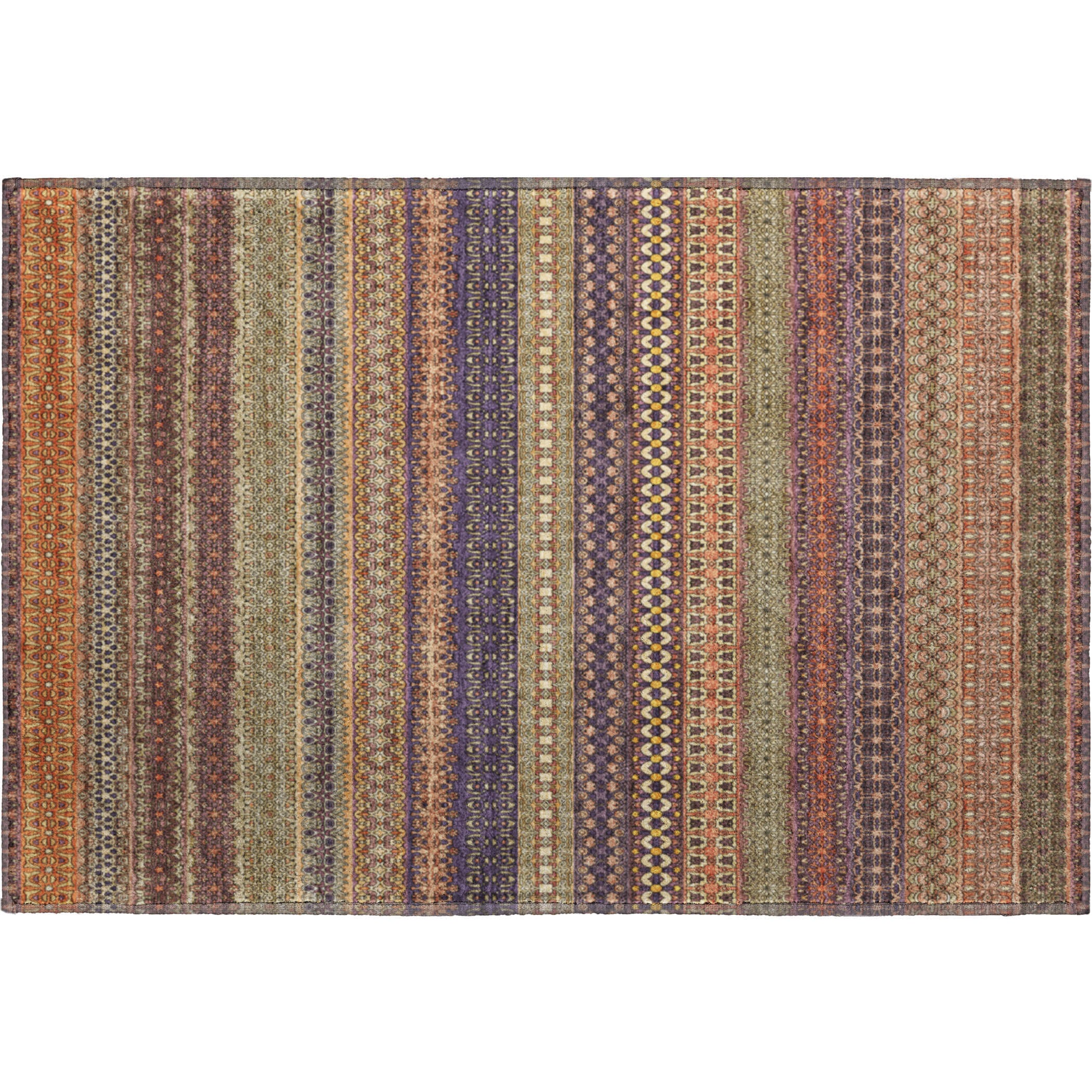 Porto Machine Washable Transitional Paprika Orange Rug 1'8" x 2'6" #shape_Rectangle