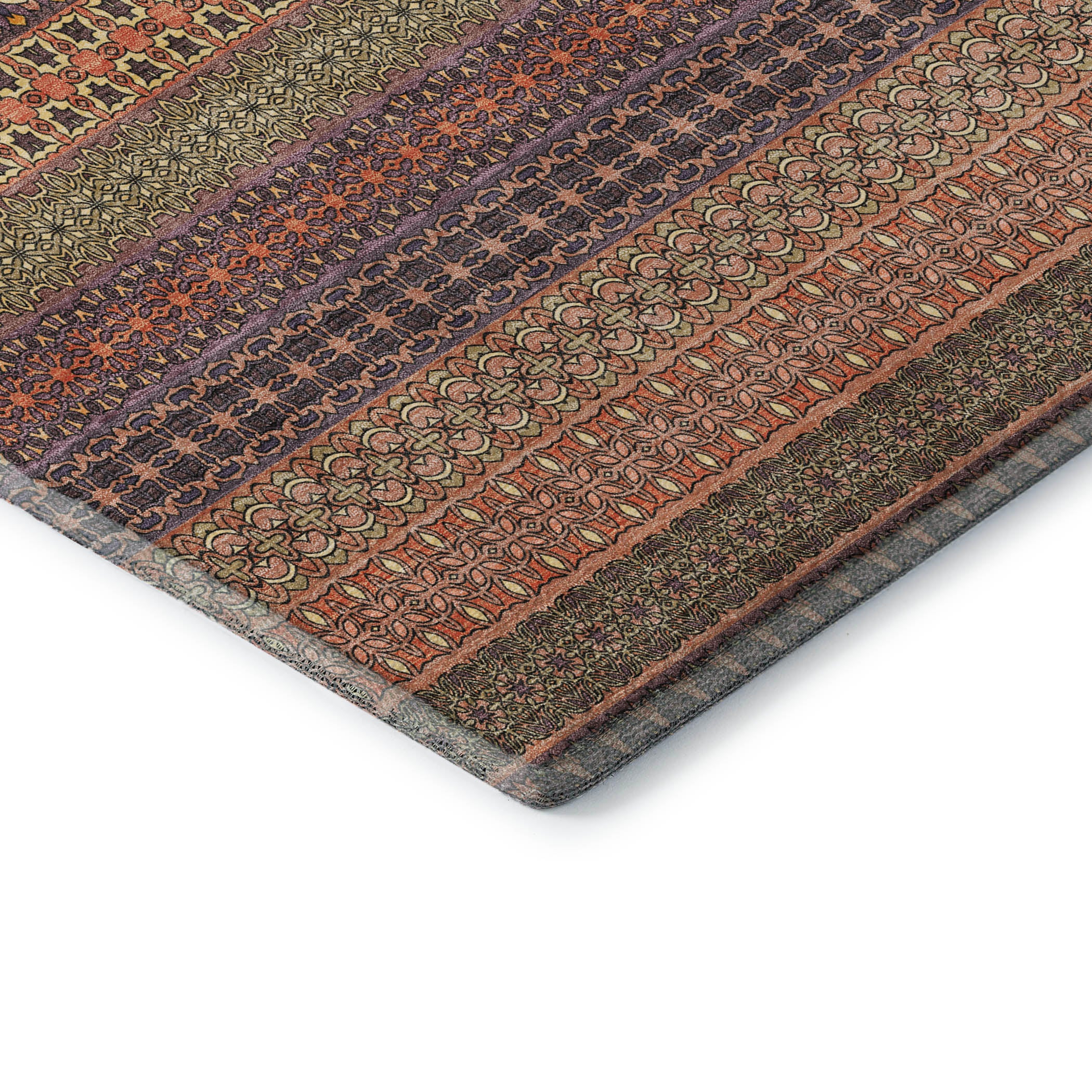 Porto Machine Washable Transitional Paprika Orange Rug 1'8" x 2'6" #shape_Rectangle
