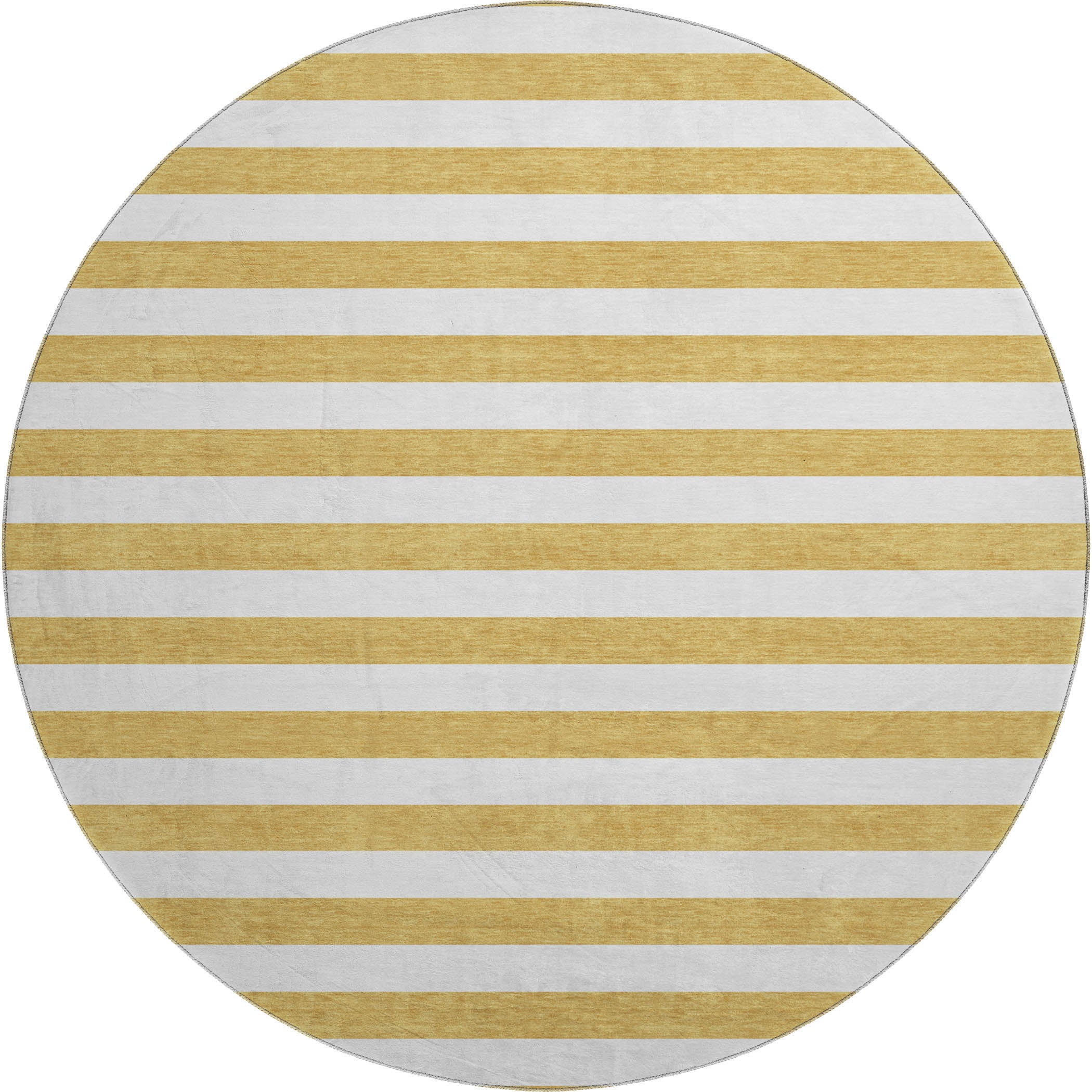 Budapest Machine Washable Transitional Gold Rug 8' x 8' #shape_Round