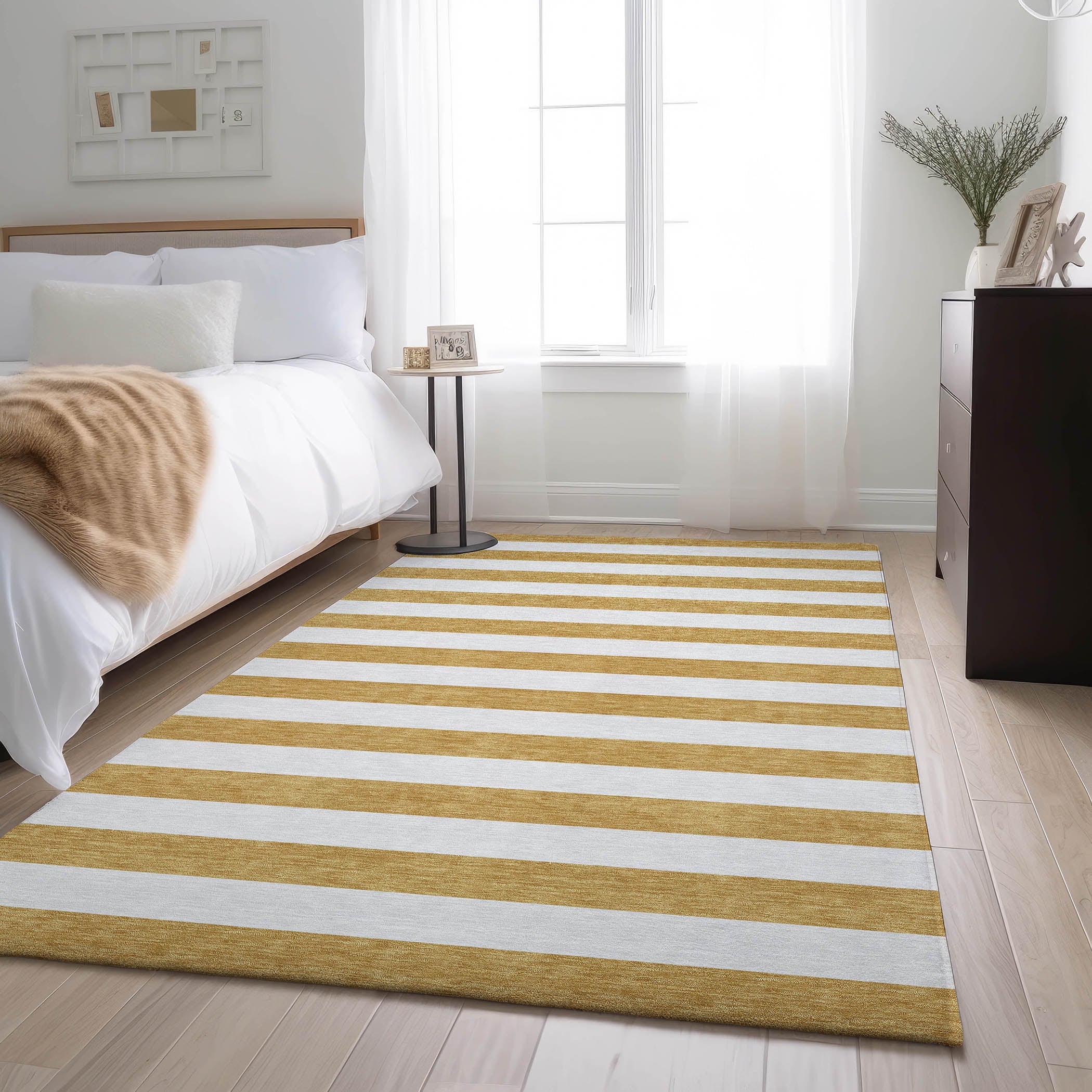 Budapest Machine Washable Transitional Gold Rug 2'6" x 3'10" #shape_Rectangle