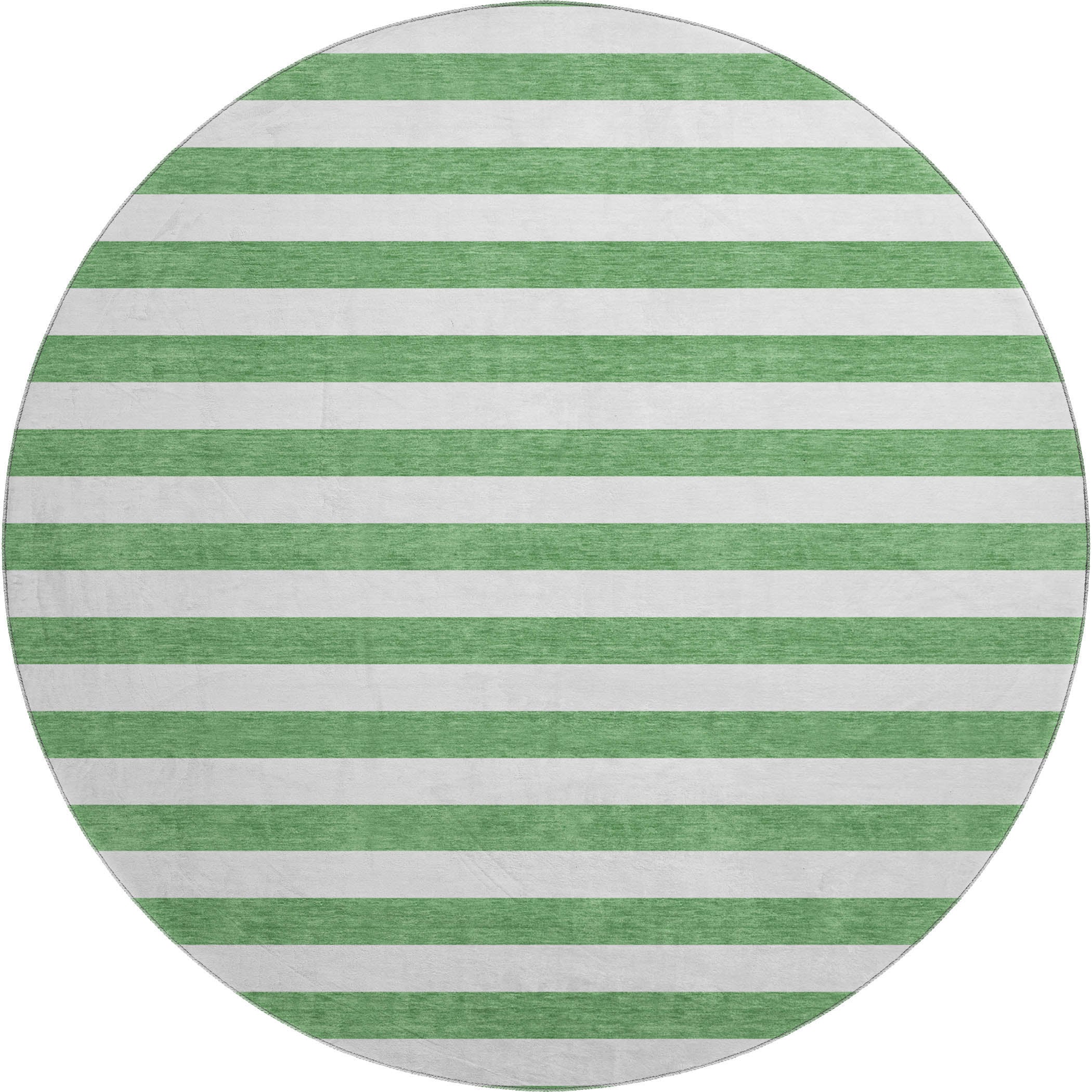 Budapest Machine Washable Transitional Green Rug 8' x 8' #shape_Round