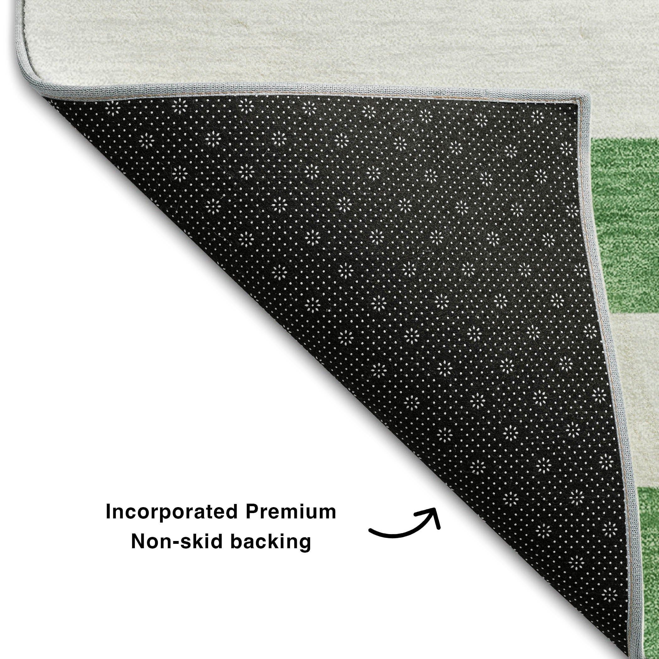 Budapest Machine Washable Transitional Green Rug 1'8" x 2'6" #shape_Rectangle