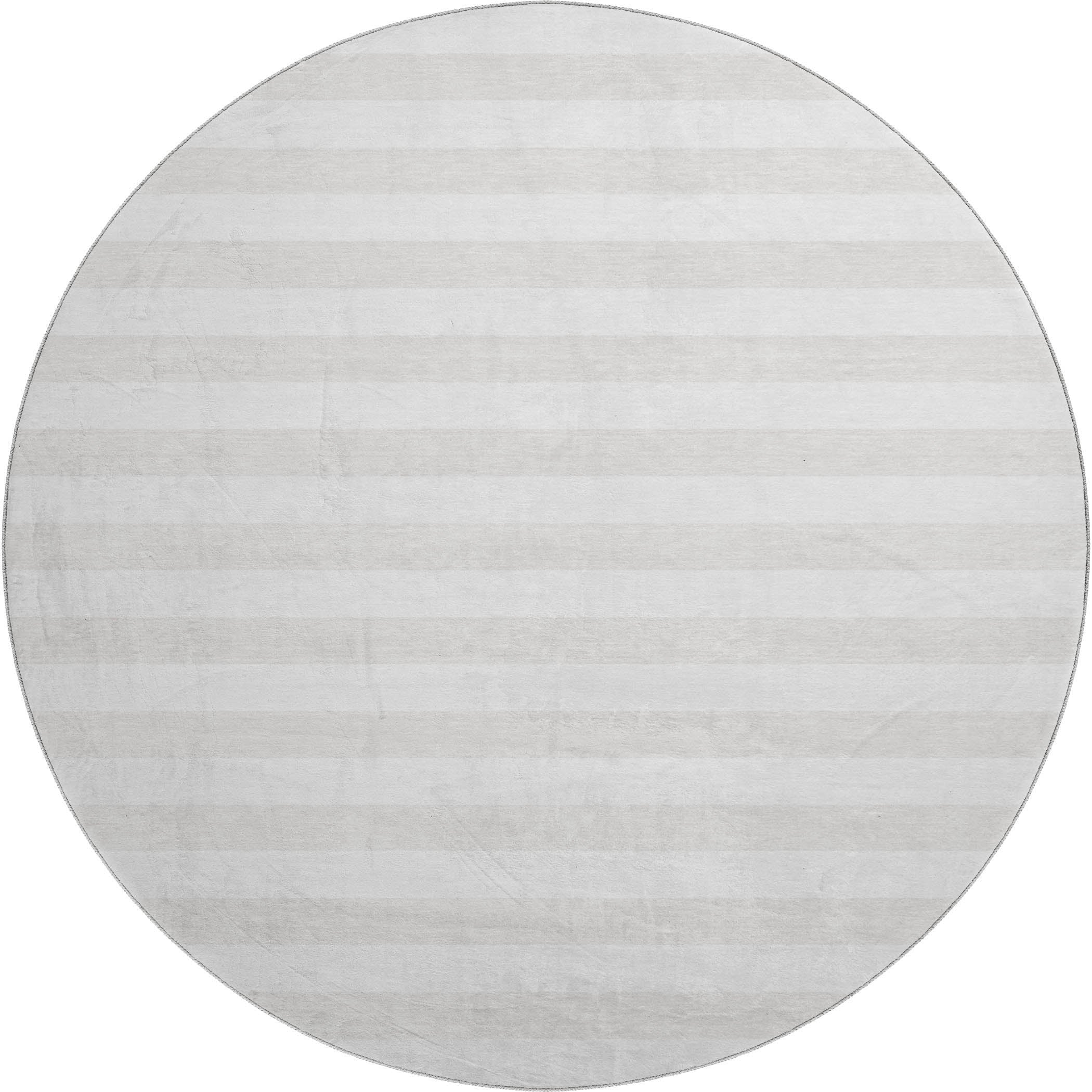 Budapest Machine Washable Transitional Ivory Rug 8' x 8' #shape_Round