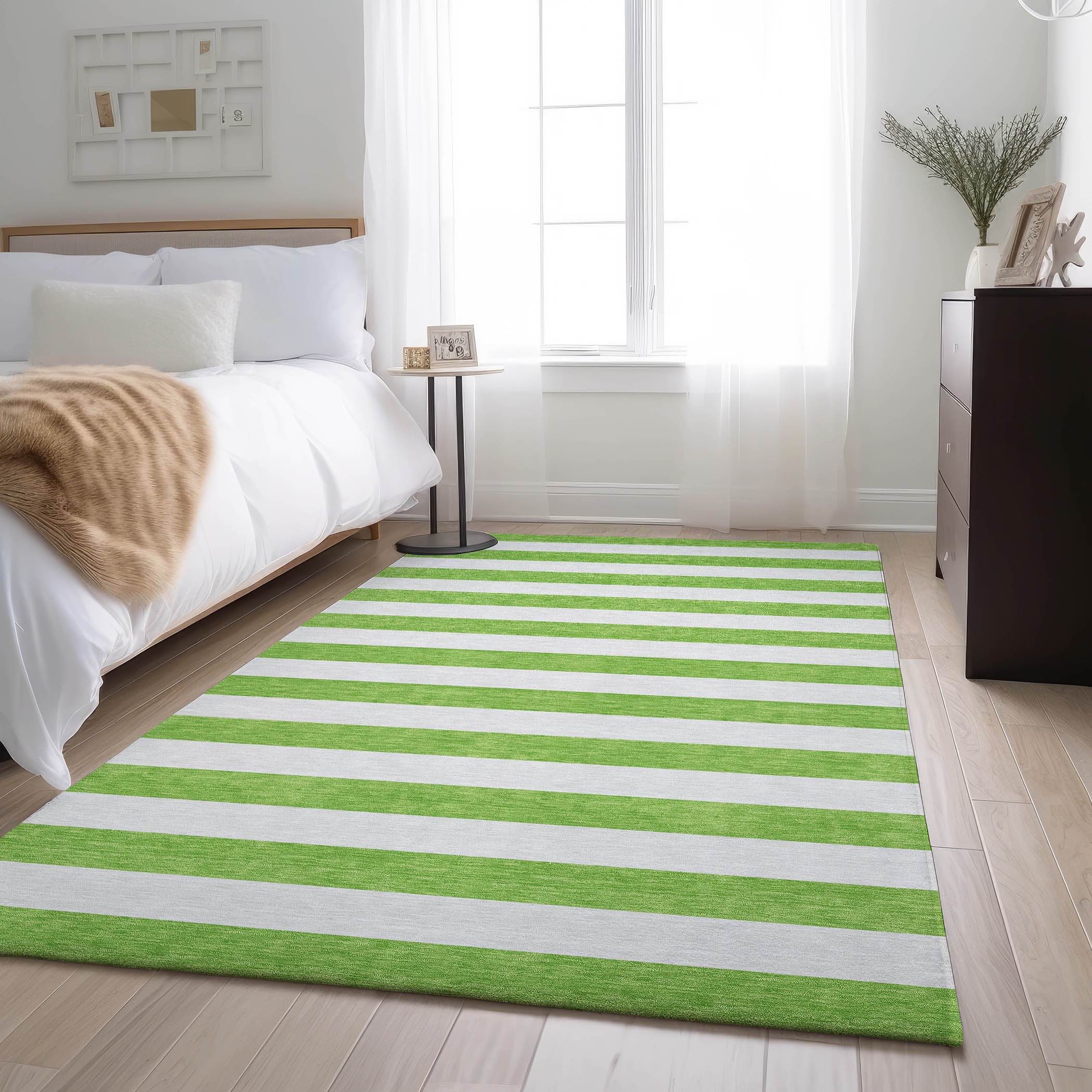 Budapest Machine Washable Transitional Lime Green Rug 2'6" x 3'10" #shape_Rectangle