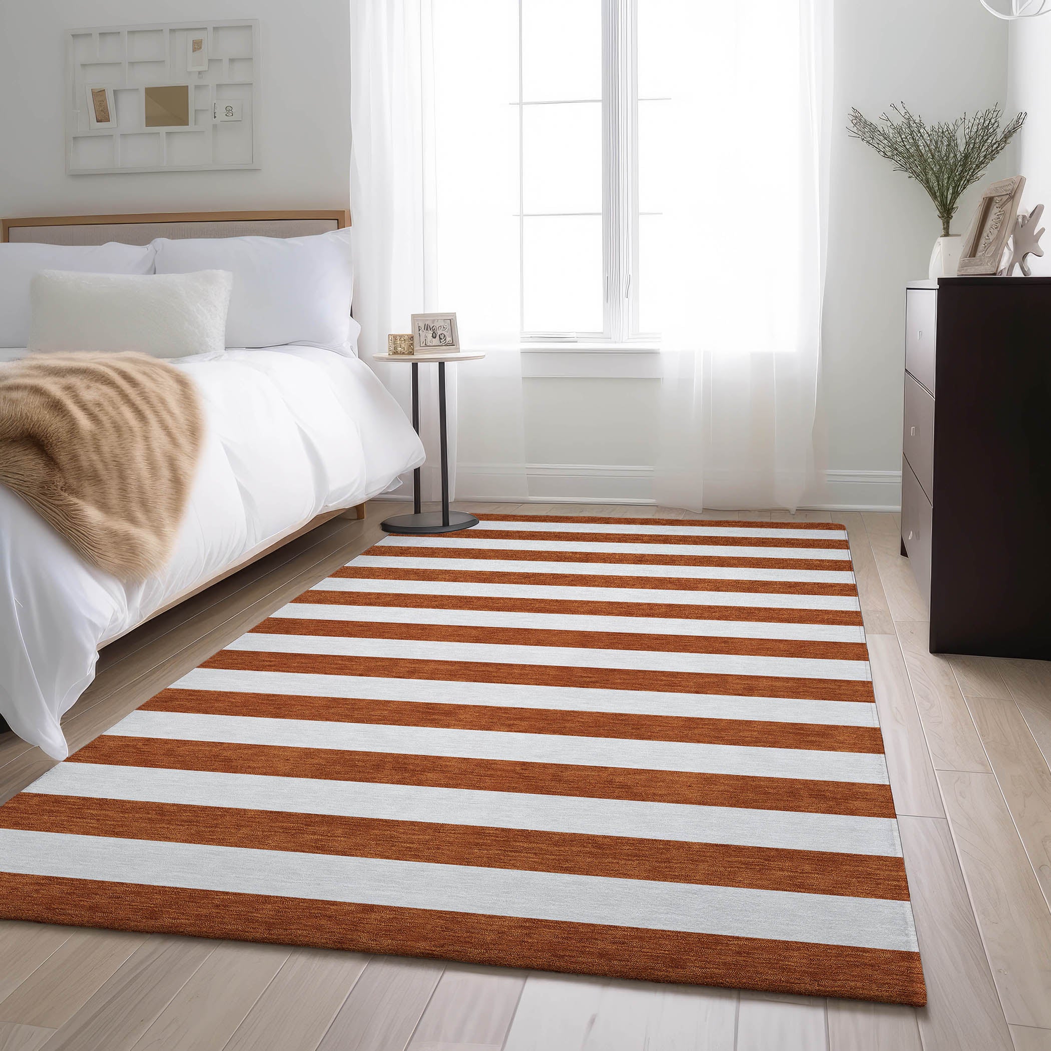 Budapest Machine Washable Transitional Paprika Orange Rug 2'6" x 3'10" #shape_Rectangle