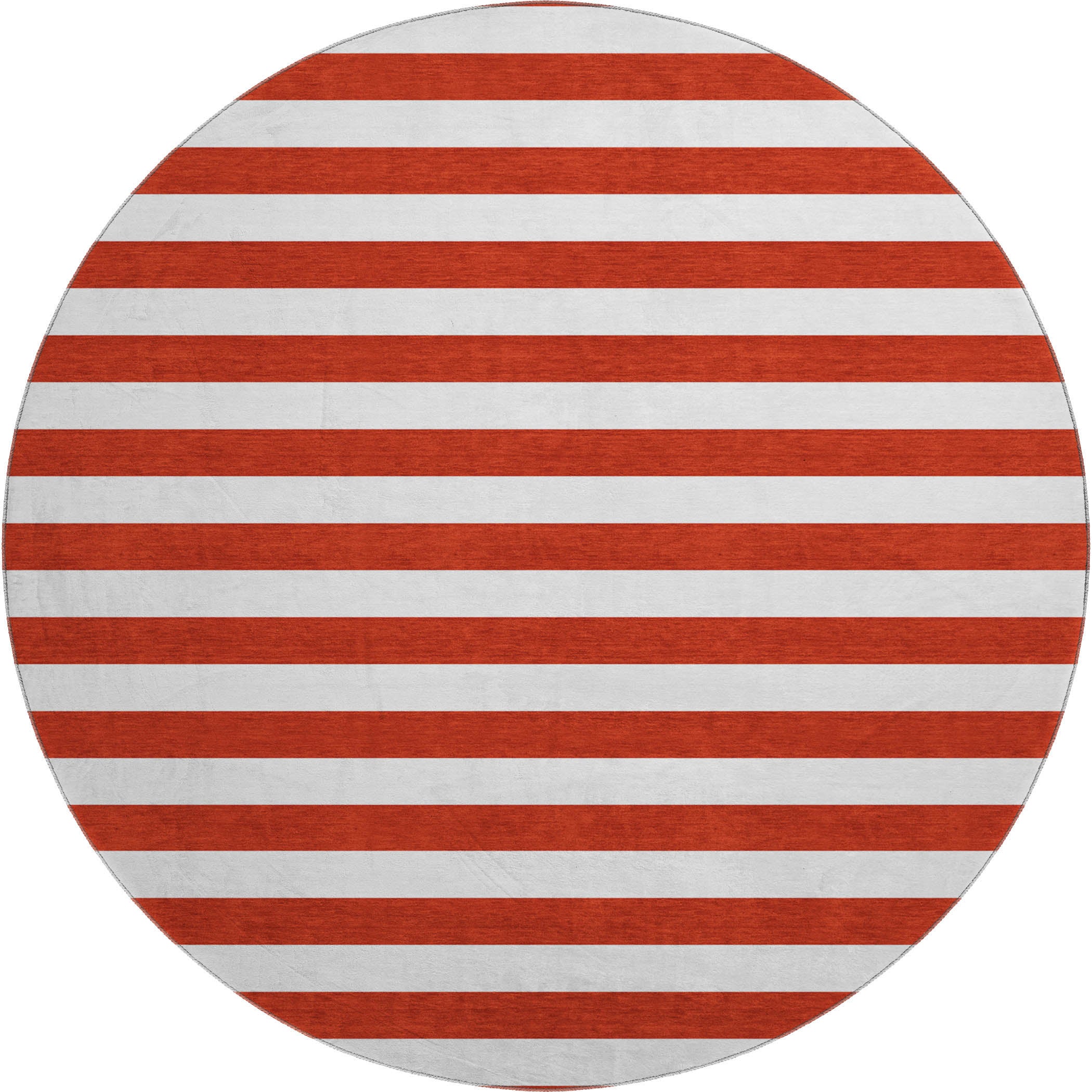 Budapest Machine Washable Transitional Red Rug 8' x 8' #shape_Round