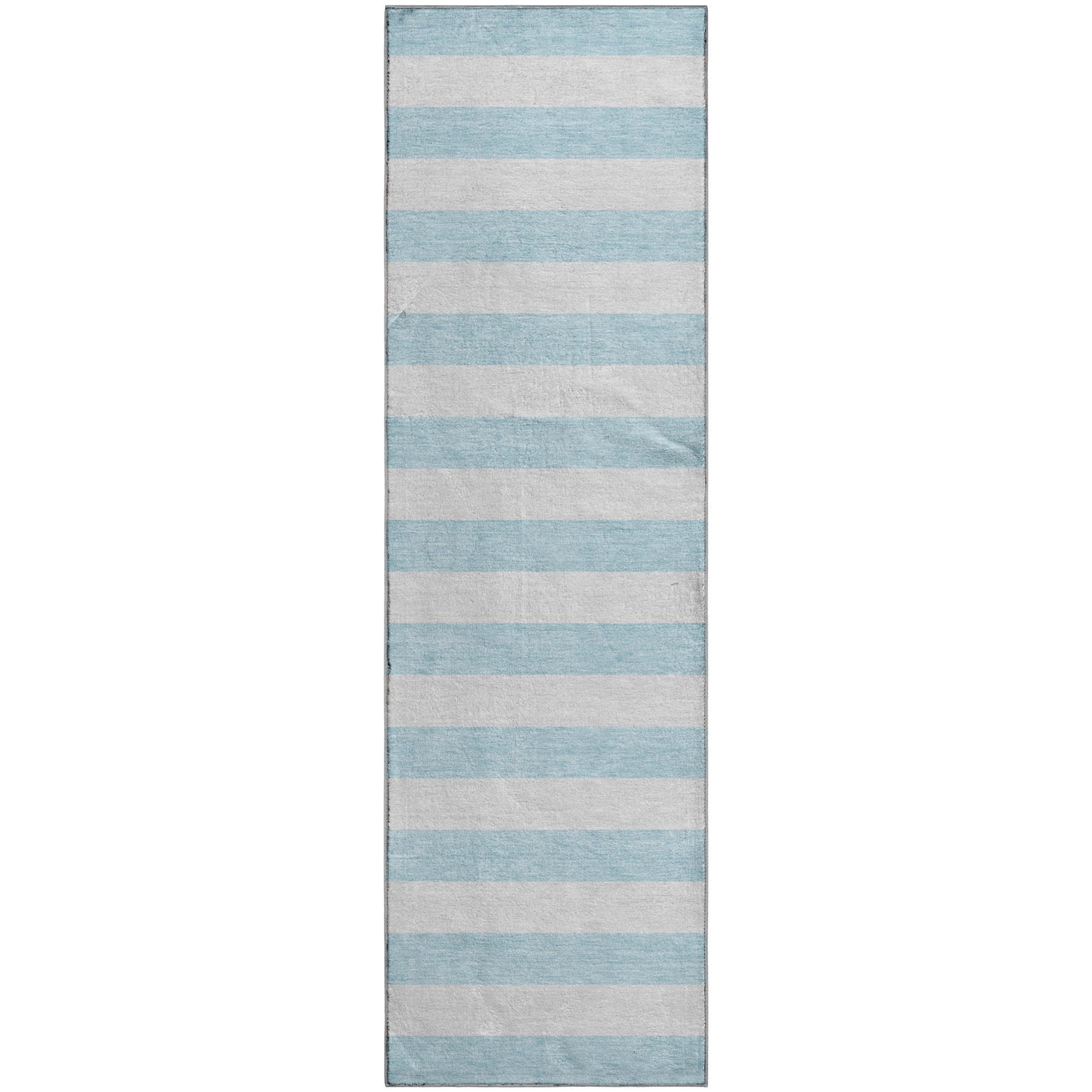 Budapest Machine Washable Transitional Sky Blue Rug 2'3" x 7'6" #shape_Runner