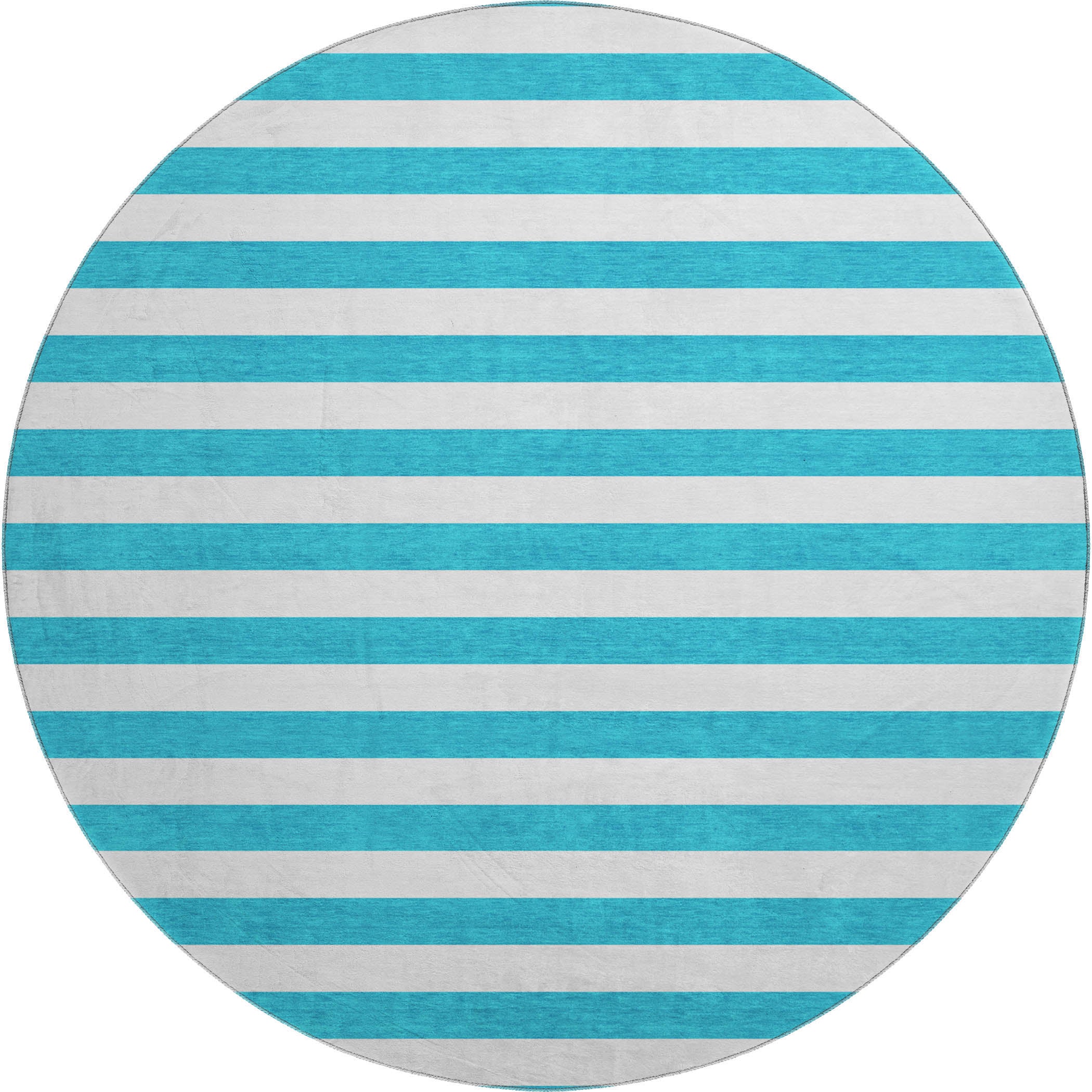 Budapest Machine Washable Transitional Teal Rug 8' x 8' #shape_Round