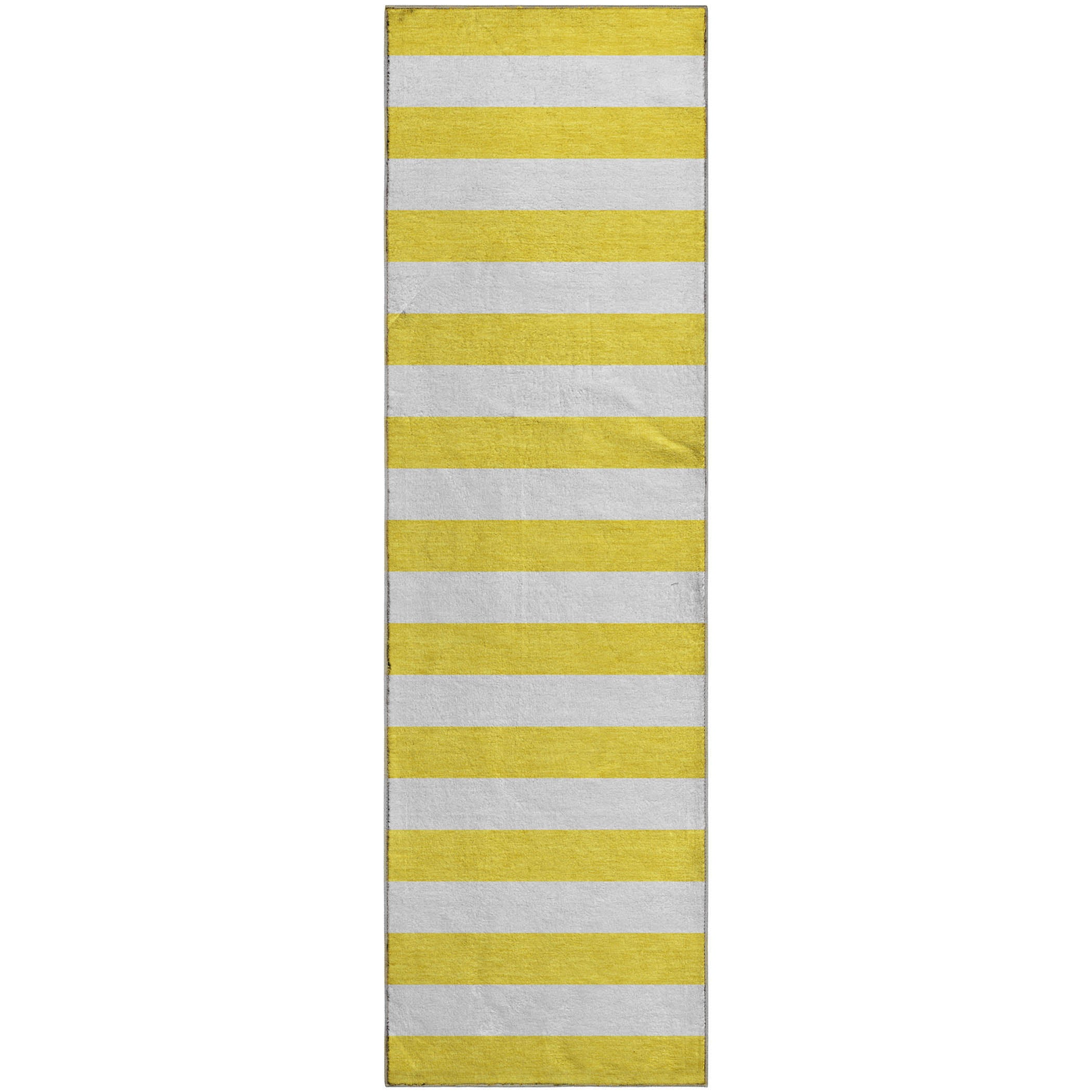 Budapest Machine Washable Transitional Yellow Gold Rug 2'3" x 7'6" #shape_Runner