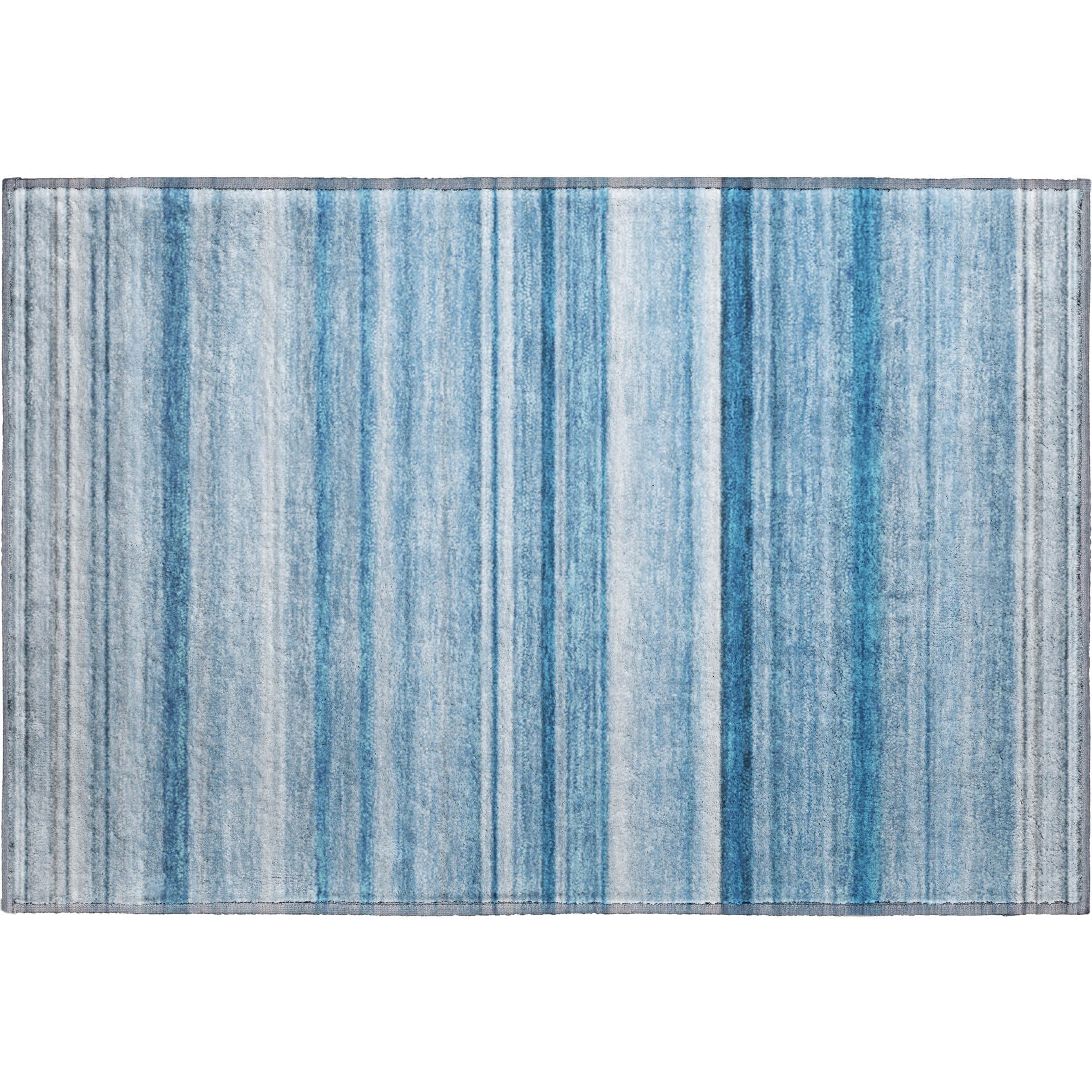 Antigua Machine Washable Transitional Blue Rug 1'8" x 2'6" #shape_Rectangle