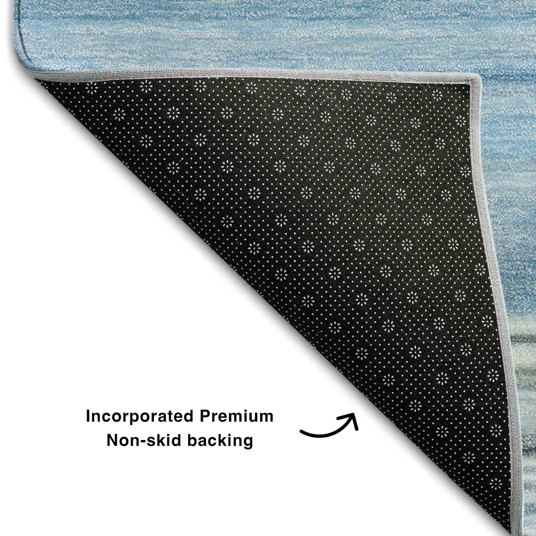 Antigua Machine Washable Transitional Blue Rug 1'8" x 2'6" #shape_Rectangle