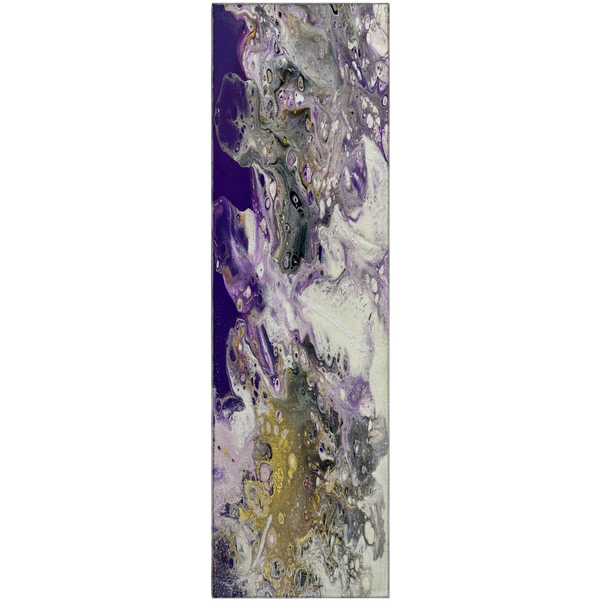 Nairobi Machine Washable Contemporary Amethyst Purple Rug 2'3" x 7'6" #shape_Runner