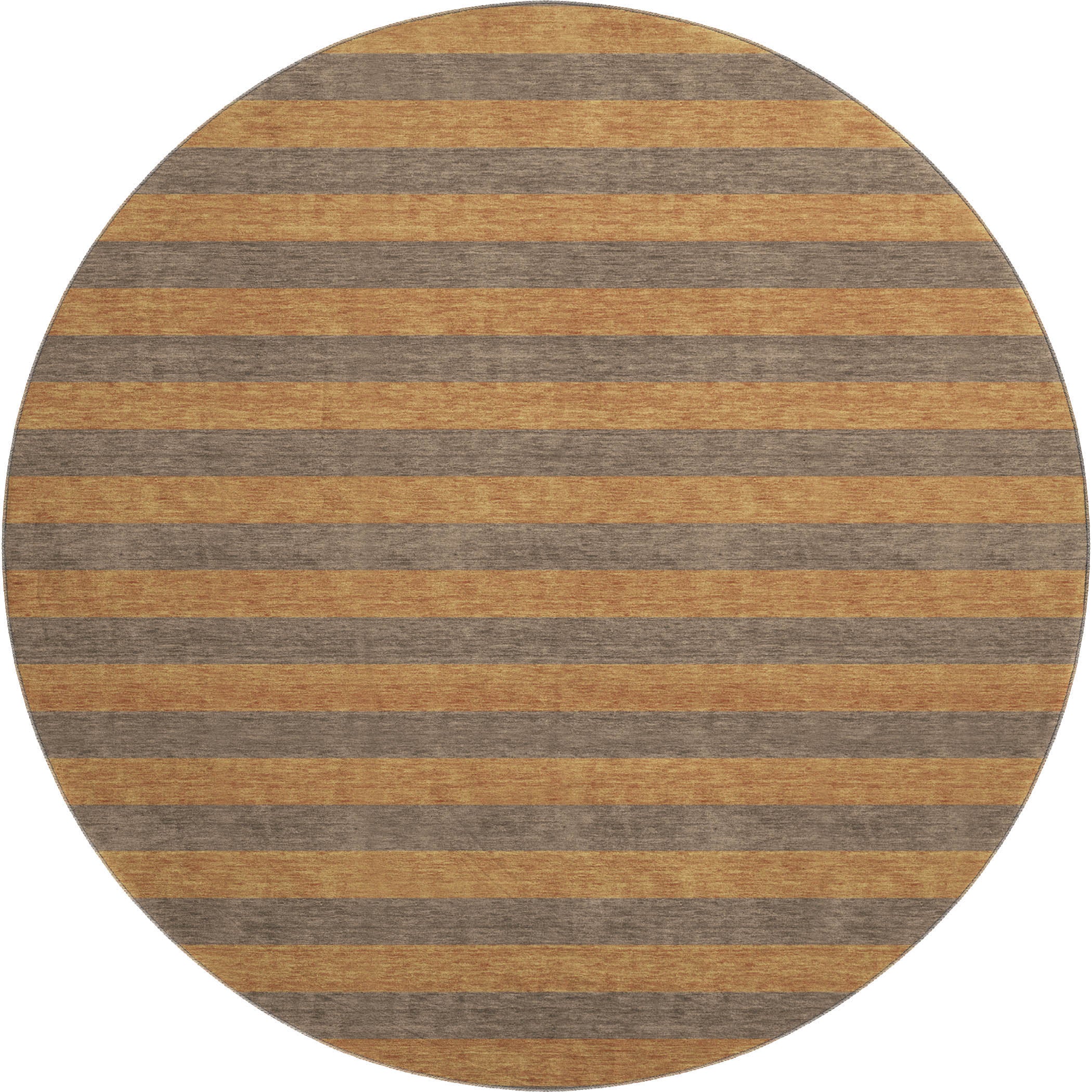 Dublin Machine Washable Transitional Fudge Brown Rug 8' x 8' #shape_Round