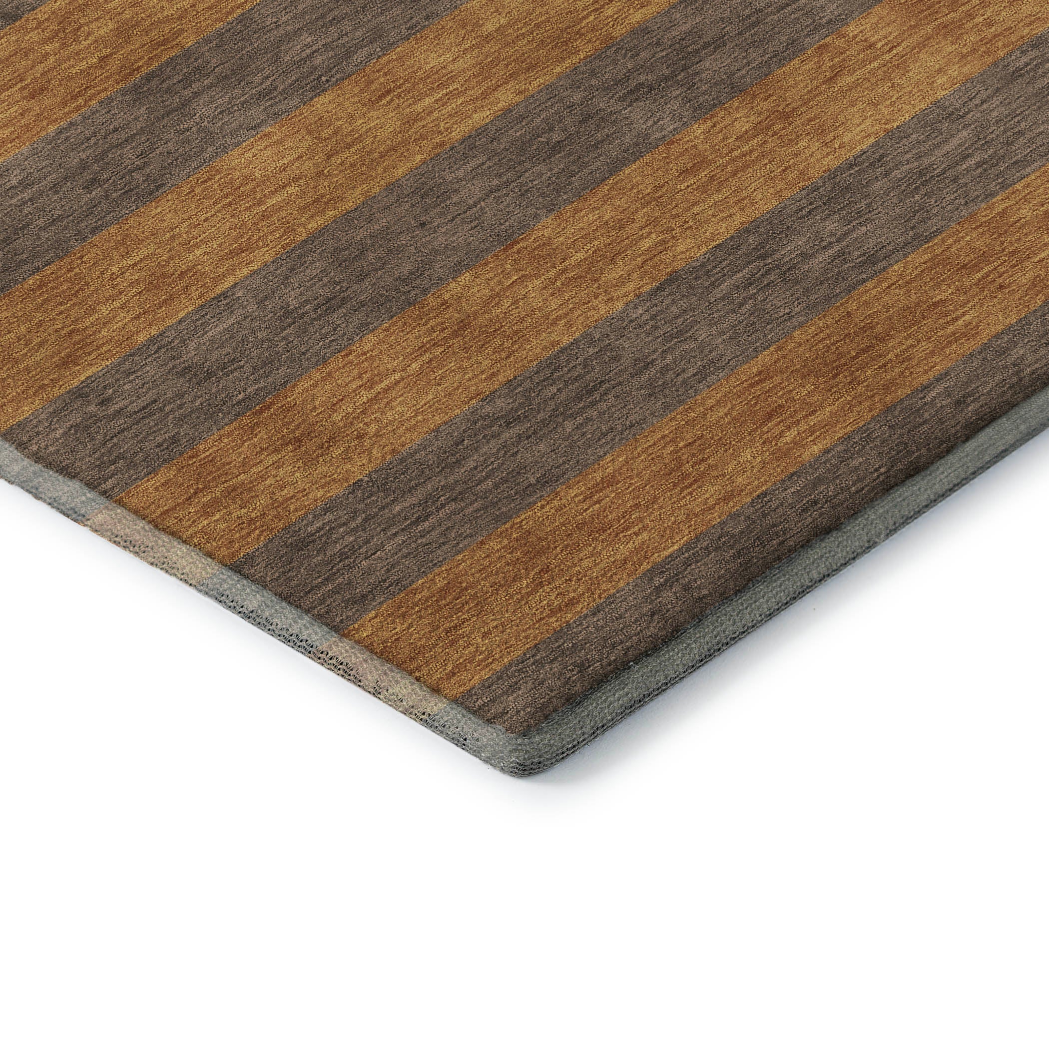 Dublin Machine Washable Transitional Fudge Brown Rug 1'8" x 2'6" #shape_Rectangle
