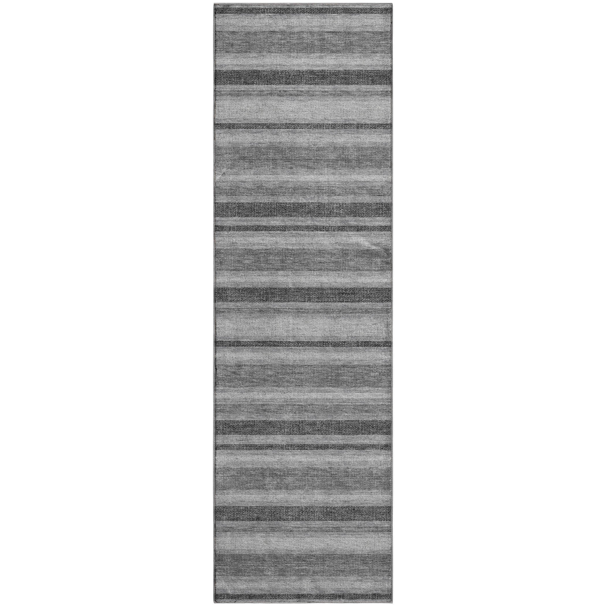 Bogota Machine Washable Transitional Silver Gray Rug 2'3" x 7'6" #shape_Runner