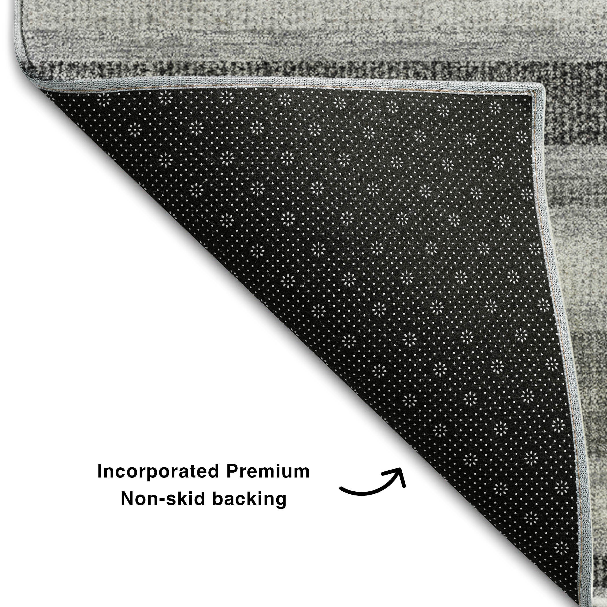 Bogota Machine Washable Transitional Silver Gray Rug 1'8" x 2'6" #shape_Rectangle