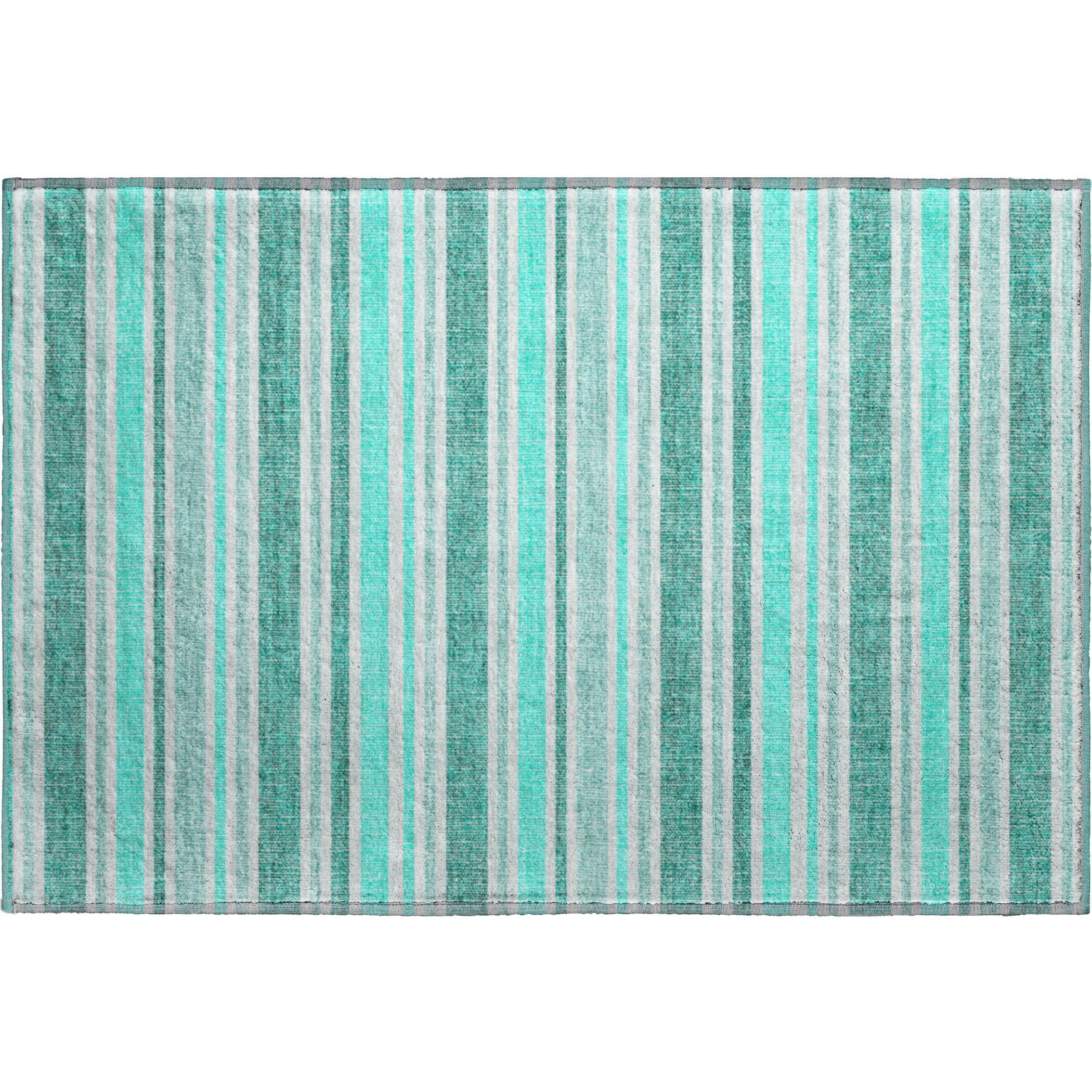 Bogota Machine Washable Transitional Turquoise Teal Rug 1'8" x 2'6" #shape_Rectangle