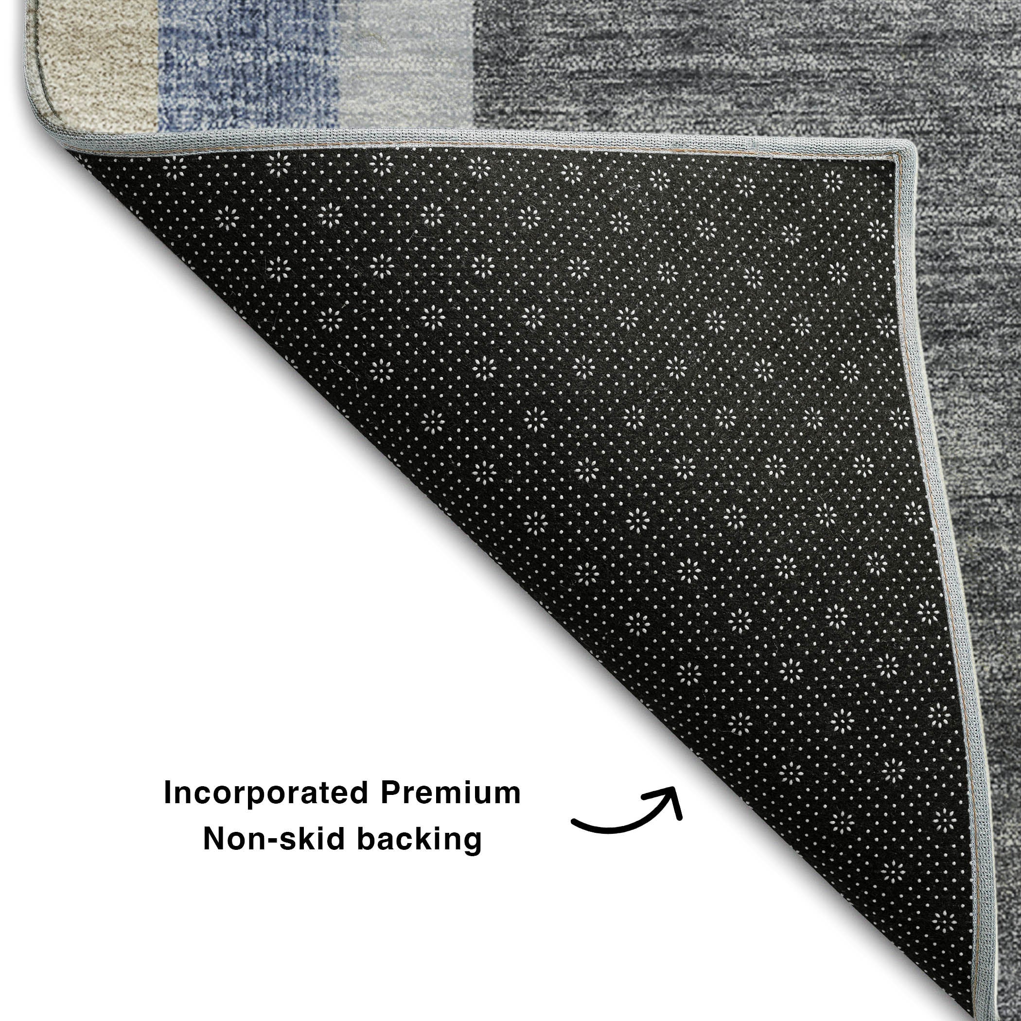 Vienna Machine Washable Transitional Navy Blue Rug 1'8" x 2'6" #shape_Rectangle