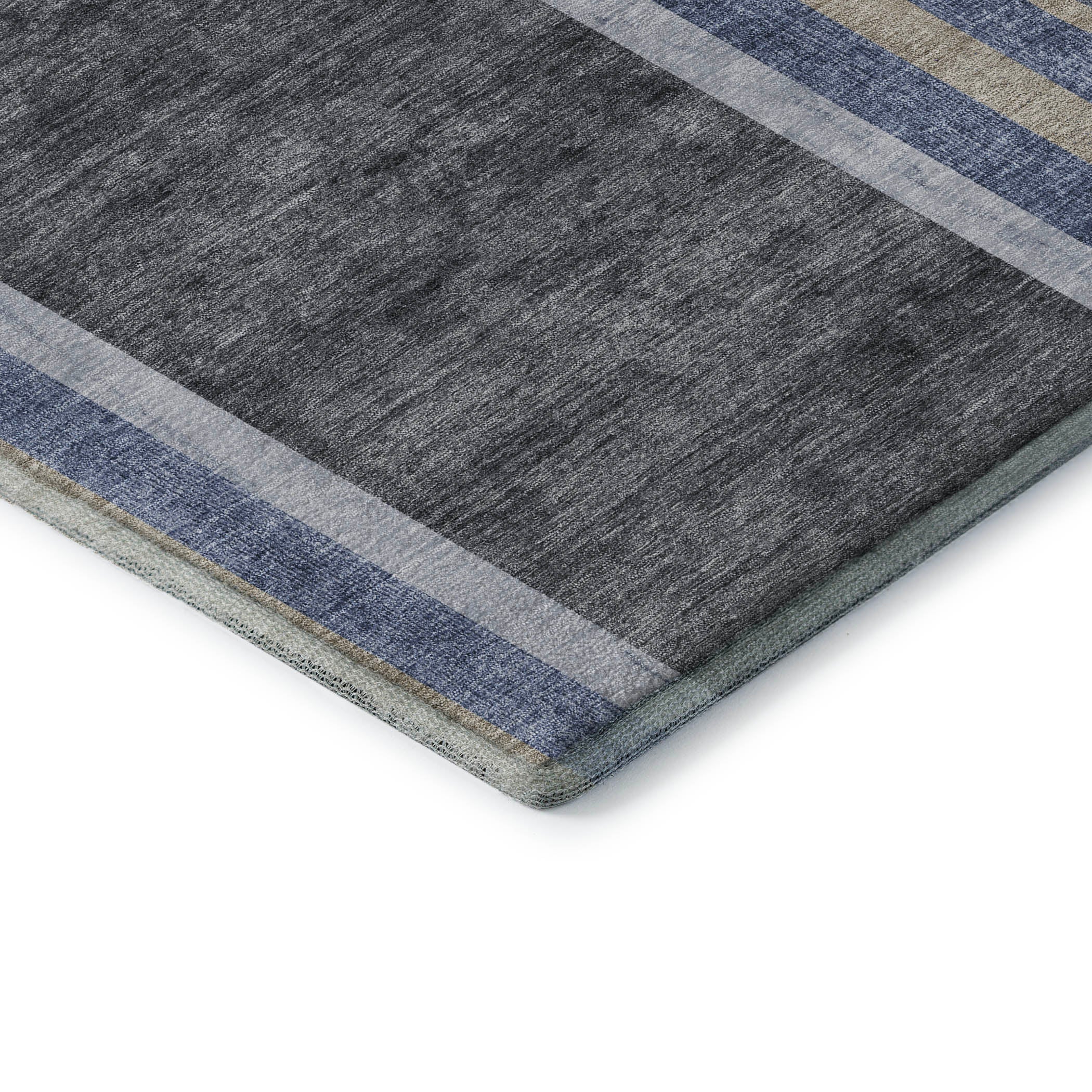 Vienna Machine Washable Transitional Navy Blue Rug 1'8" x 2'6" #shape_Rectangle