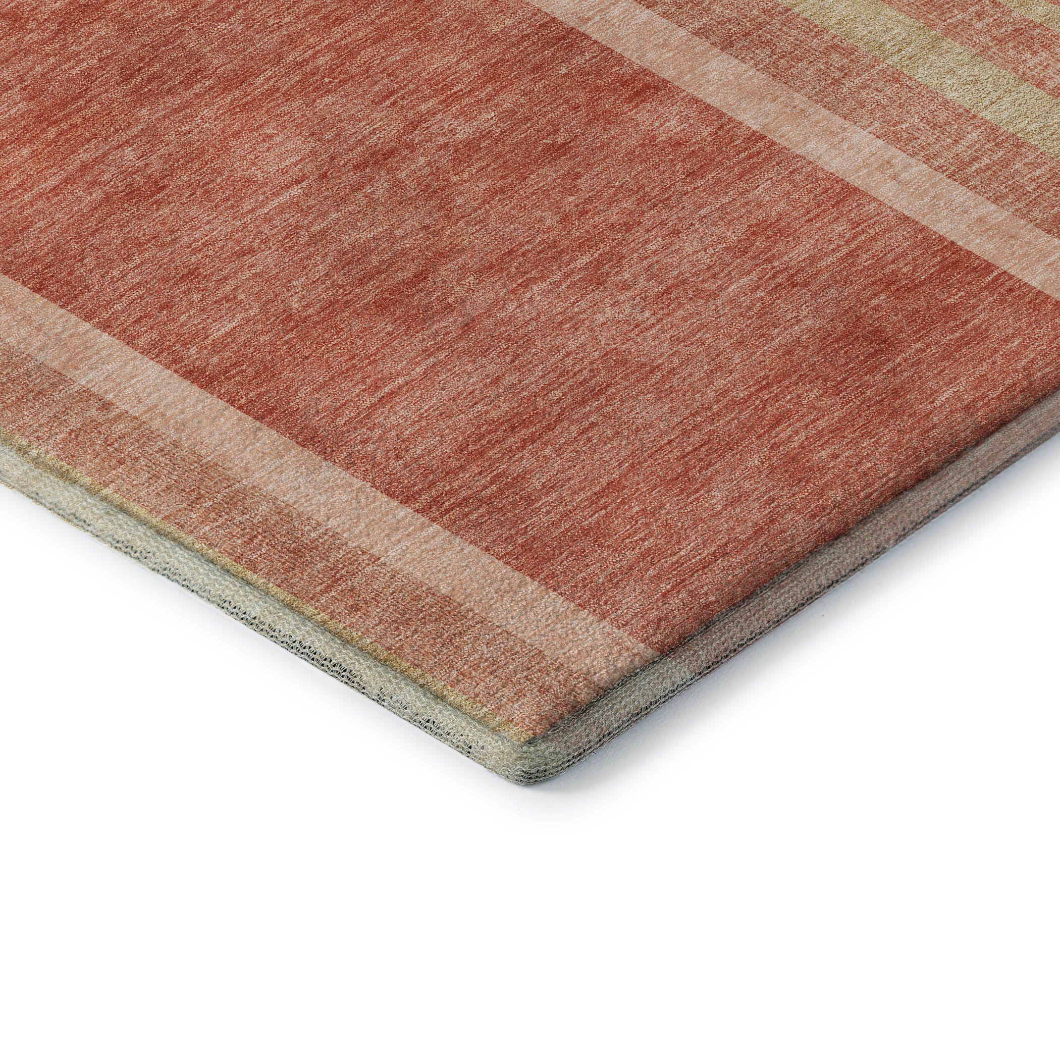 Vienna Machine Washable Transitional Salmon Orange Rug 1'8" x 2'6" #shape_Rectangle